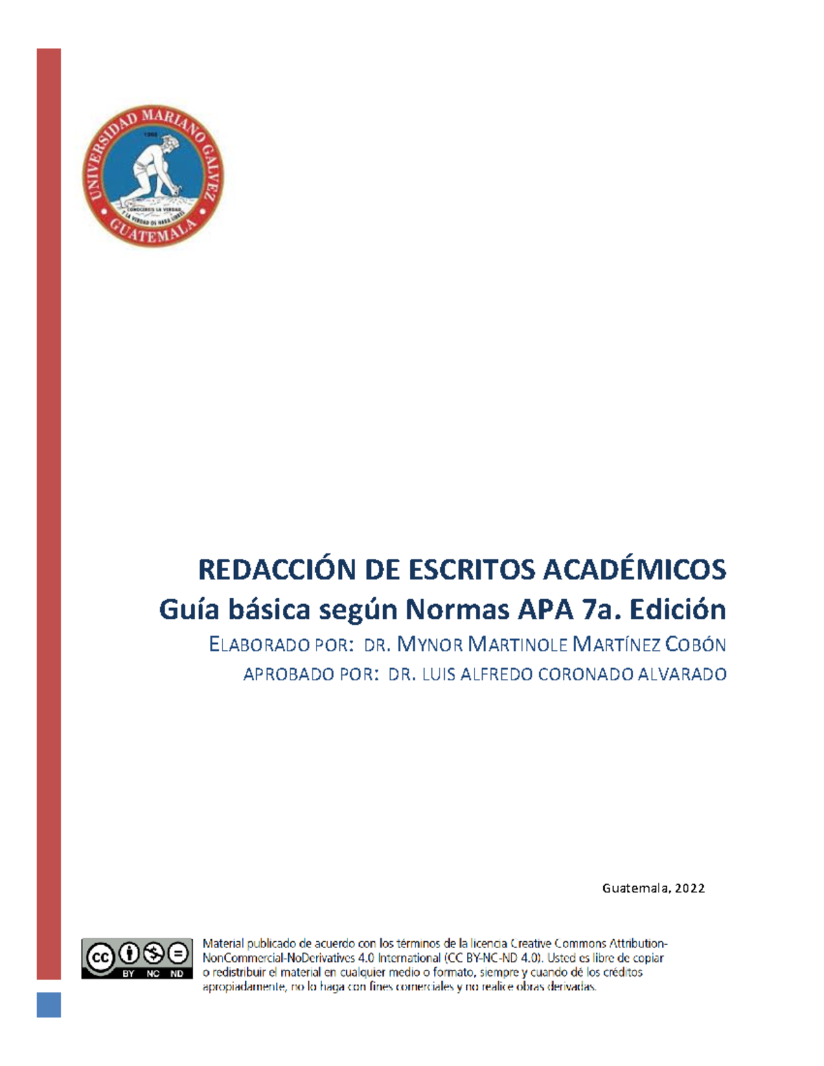 Guía Redacción APA 7a. Edición M. Martínez - REDACCI”N DE ESCRITOS ACAD ...