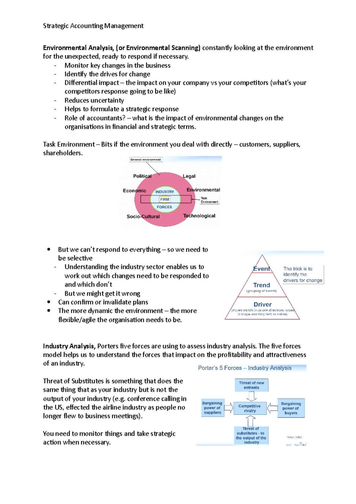 Environmental & Industry Analysis - Strategic Accounting Management ...