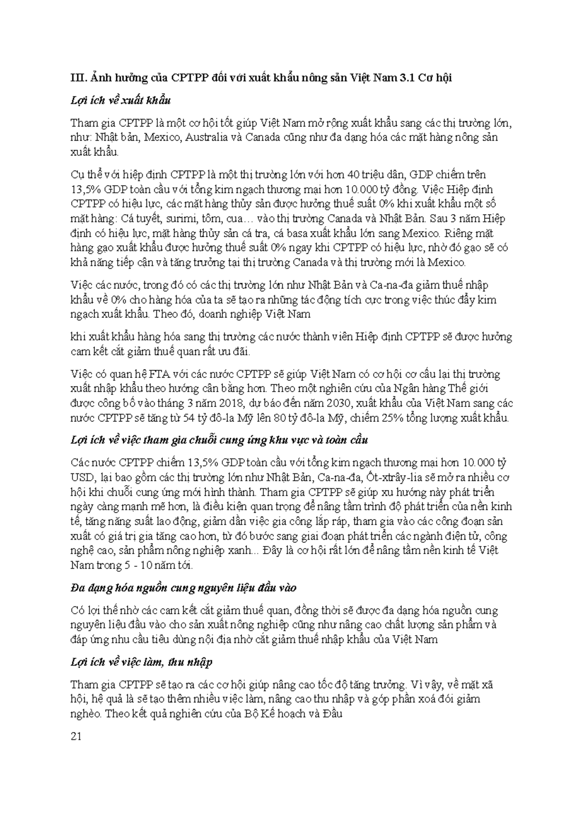 Cptpp-NÔNG SẢN - Vấn đề xuất khẩu nông sản sang các nước trong CPTPP ...