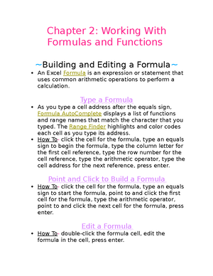 Chapter 3: Creating and Editing Charts - Chapter 3: Creating and ...