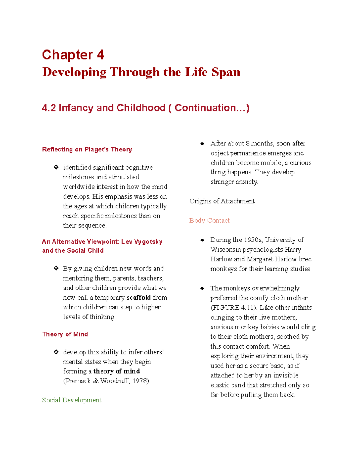 4.2 Infancy And Childhood (Continuation…) - Chapter 4 Developing ...