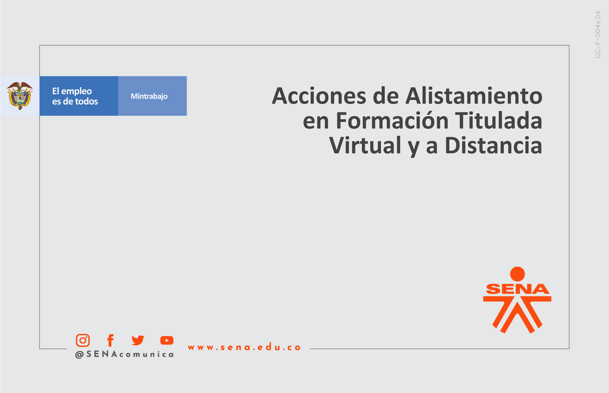 Acciones de alistamiento formaci 0n titulada virtual y a distancia ...