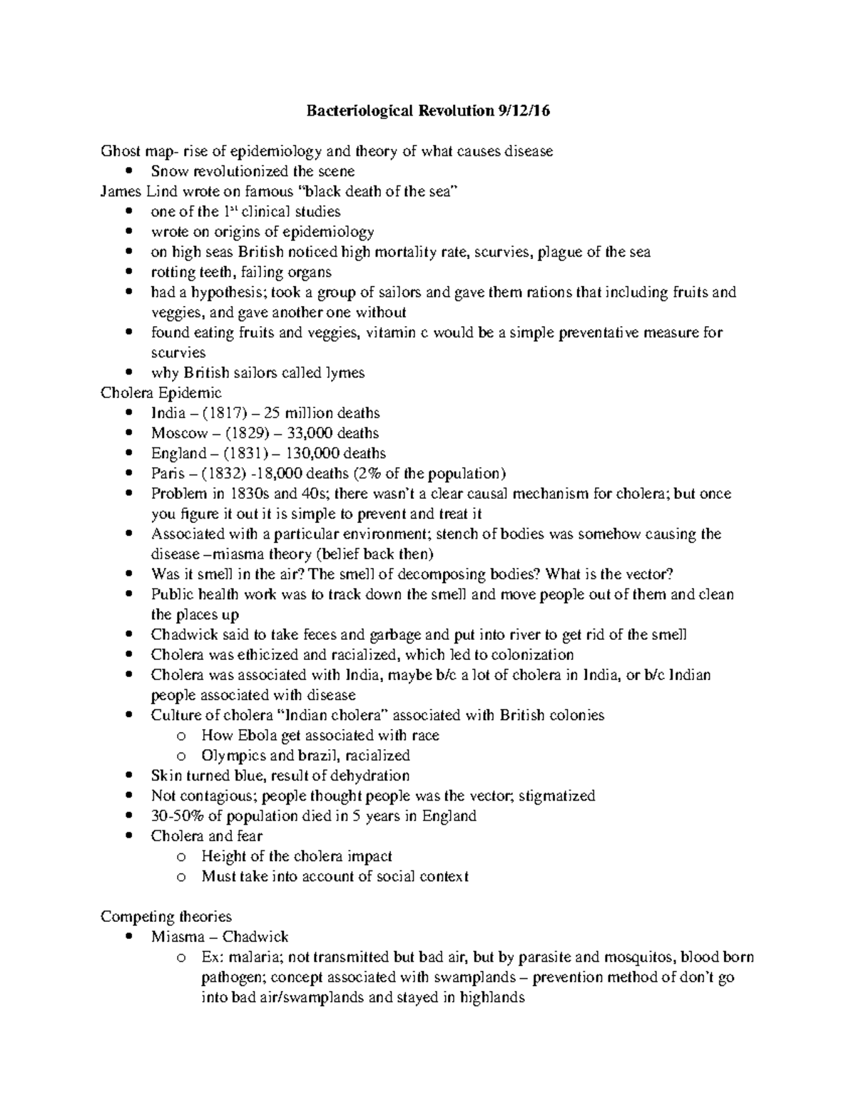 91216 Bacteriological Revolution Bacteriological Revolution 9/12