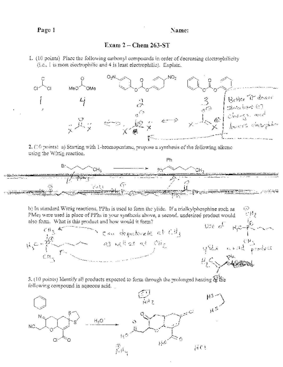 2016 Exam 2 ST (Answers)-Practice exam with answers - CHEM 26300 - Studocu