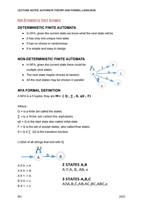 AL102-Week 3 Lecture Notes - Finite Automata - LECTURE NOTES: AUTOMATA ...