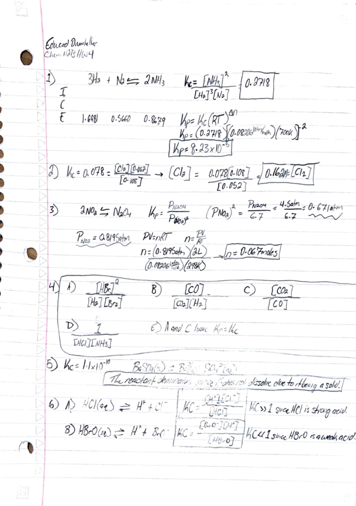 Chem 112B HW 4 - Chem 112b Hw 4 - BJ{IJ,r(} 1Ytt1111 Klkr . \ Fhv' ' 1 ...