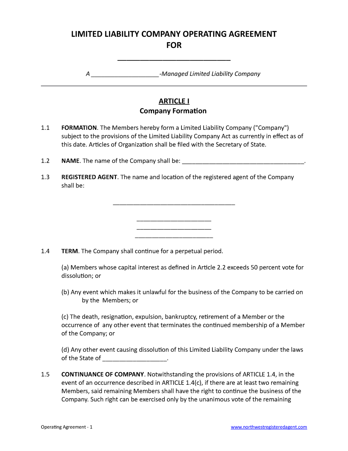 Operating Agreement Operaciones LIMITED LIABILITY COMPANY OPERATING   Thumb 1200 1553 