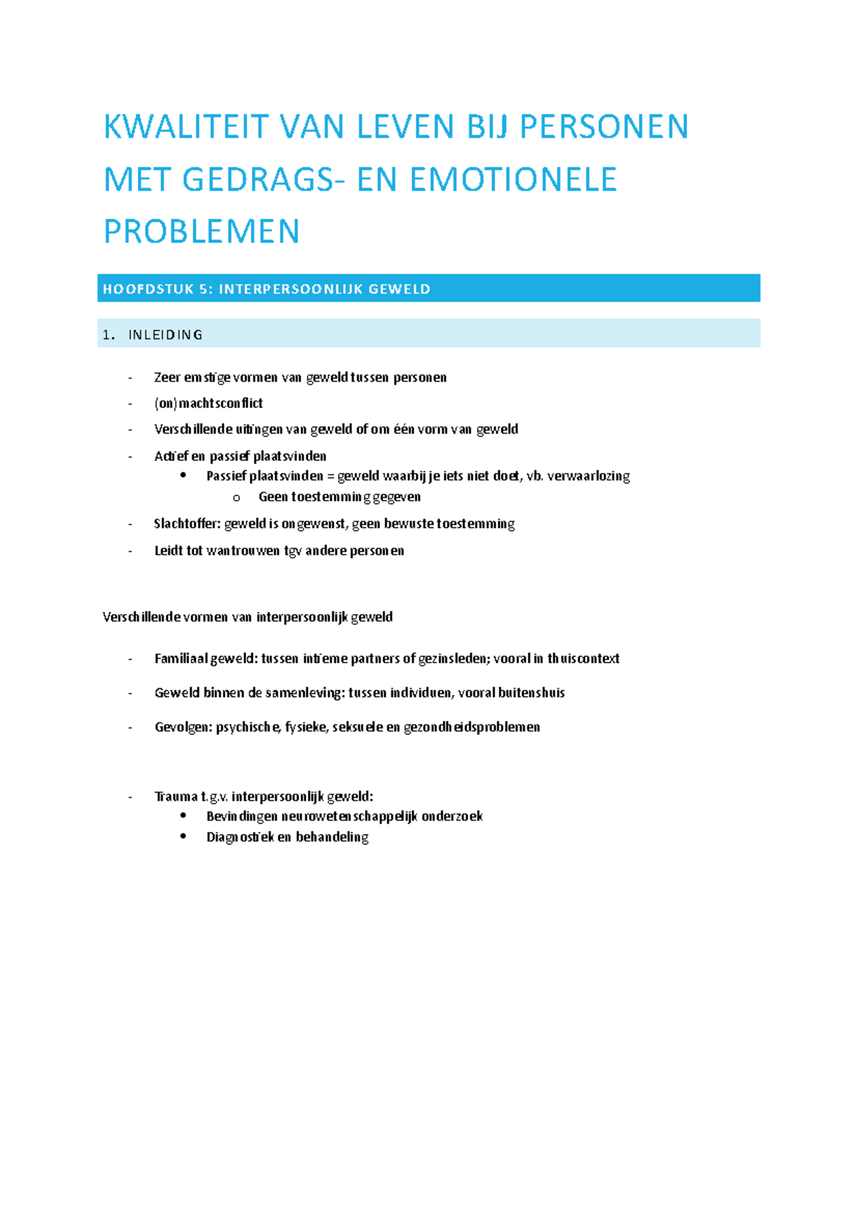 Les 6docx - Kwaliteit Van Leven Mensen Met Gedrags- Emotionele ...