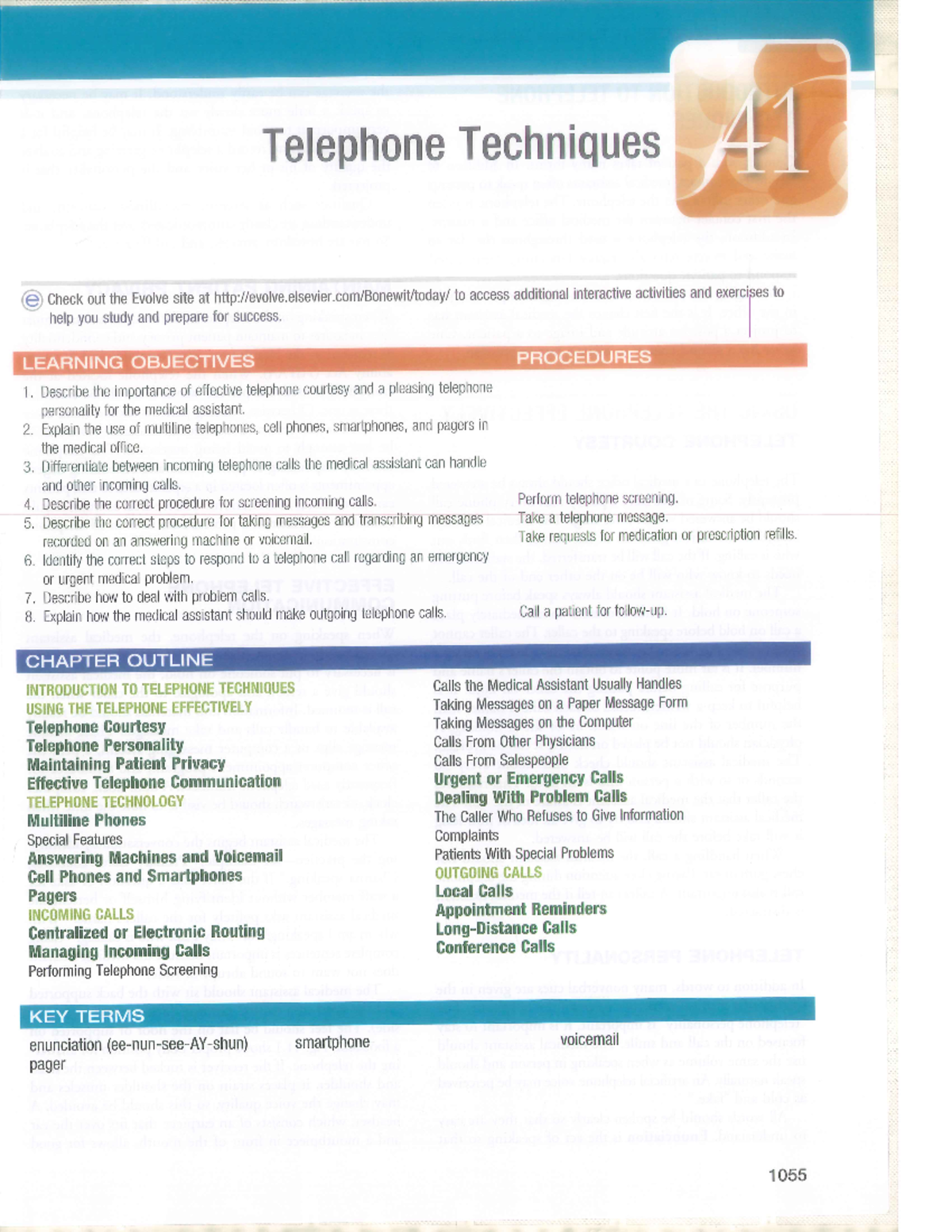 Chapter 41 Telephone Techniques Studocu