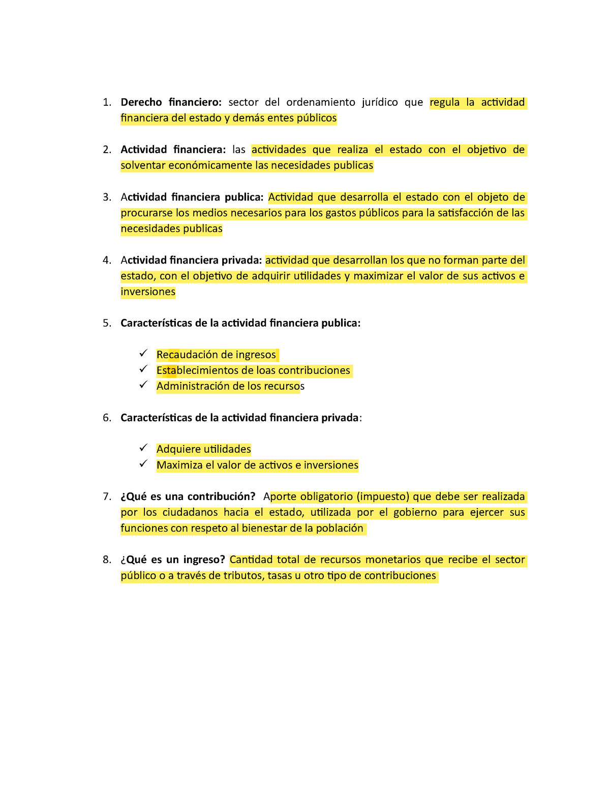 Examen Fiscal - Derecho Financiero: Sector Del Ordenamiento Jurídico ...