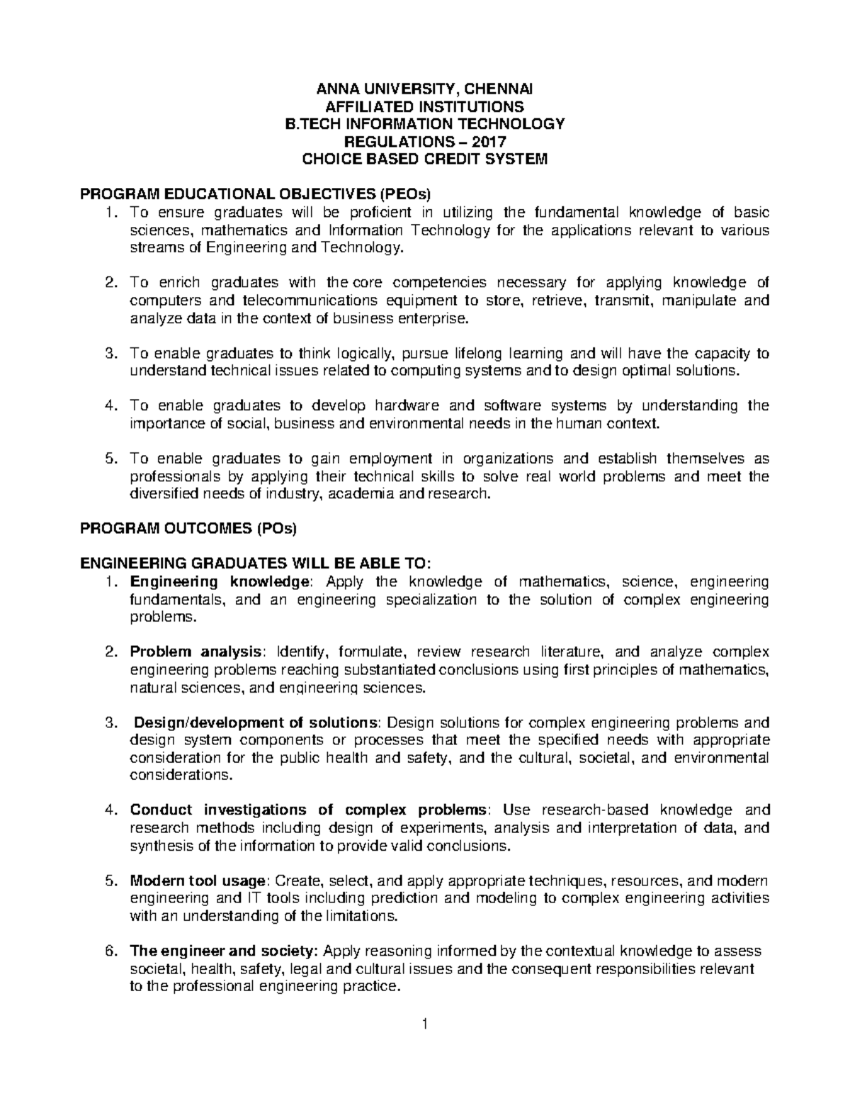 Anna University IT Syllabus Regulation recruitmentresult - ANNA ...