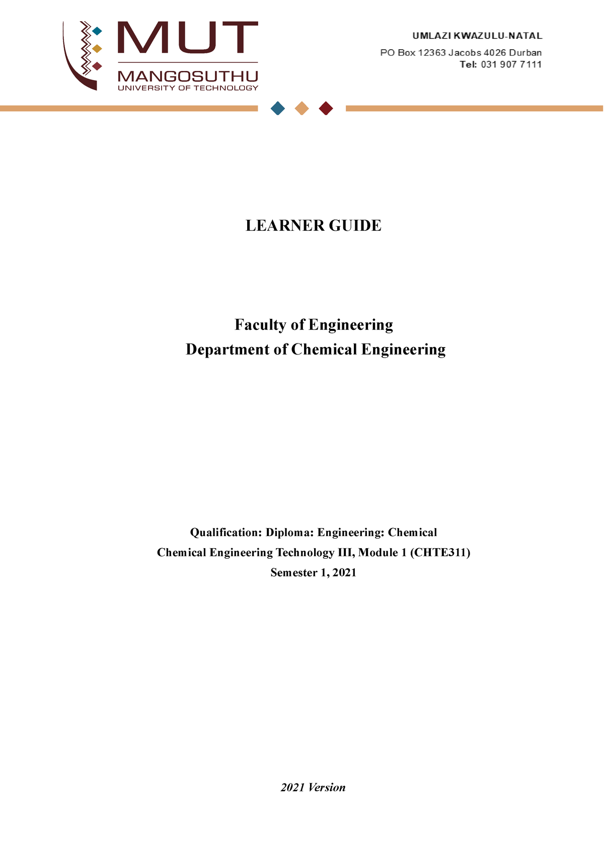 chte311-chemical-eng-tech-iii-module-1-1-learner-guide-faculty-of