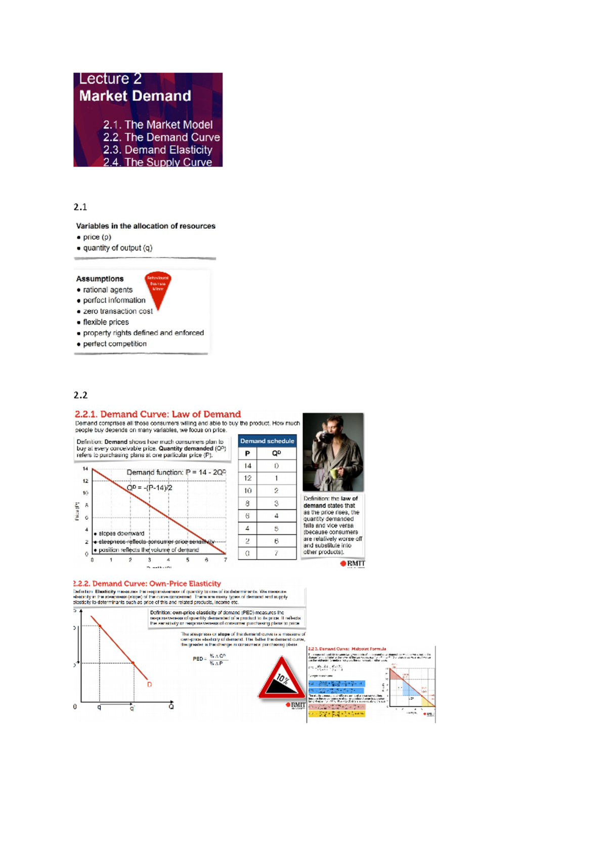 Week 2 - Lecture notes 2 - ECON1025 - 2. - Studocu