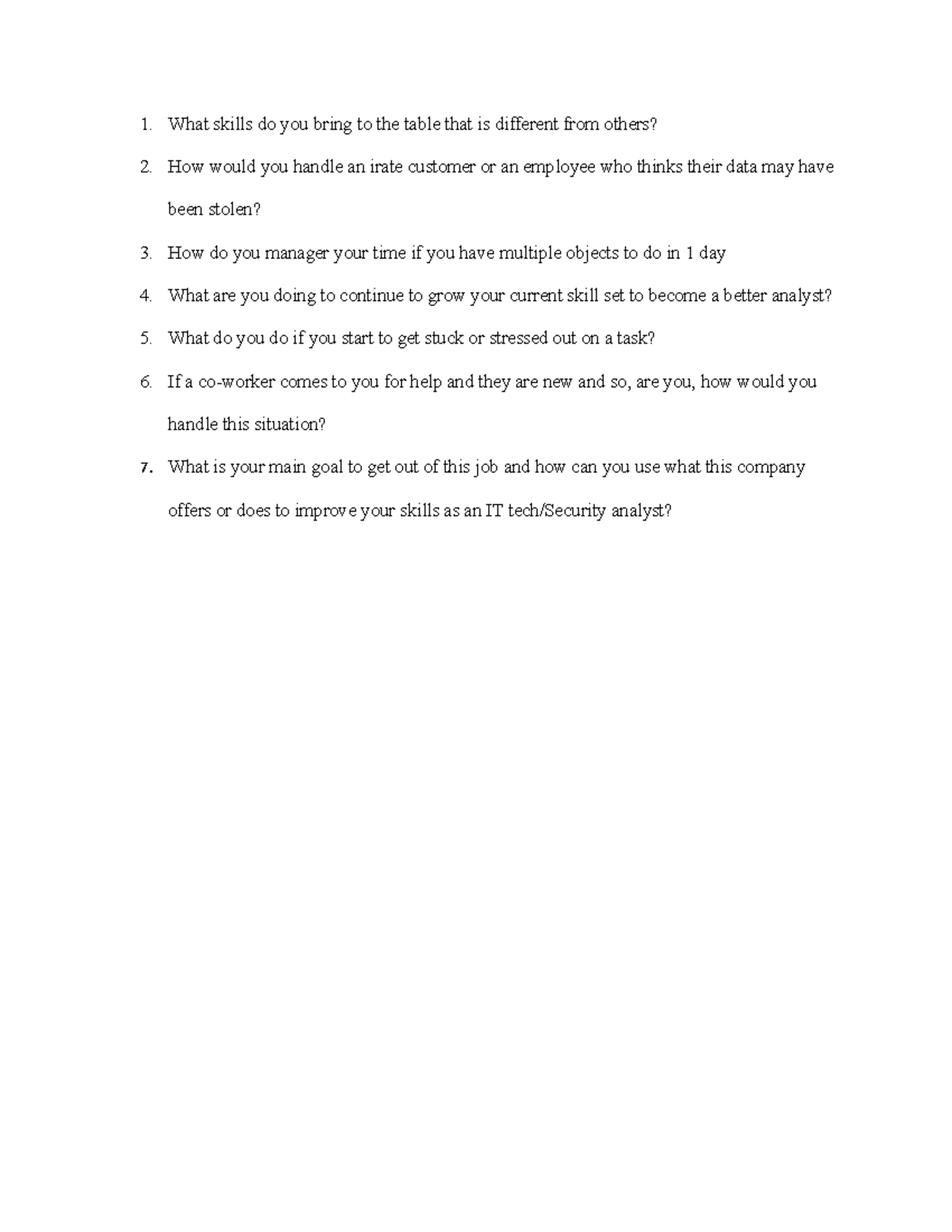 Devin Waltemyer Behavior Interview Questions - What skills do you bring ...