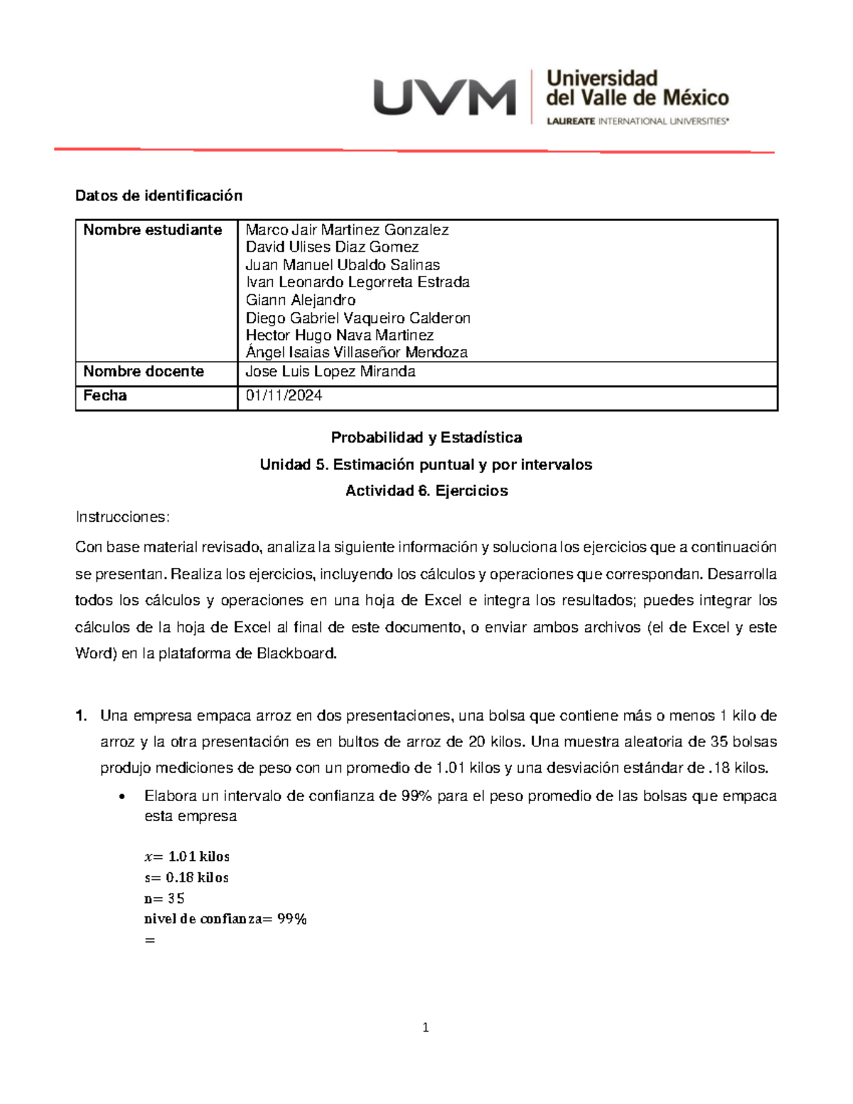 A6 MJMG - Actividad de Blackboard - Datos de identificación ...