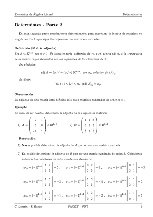 Transformaciones Lineales - Parte 1 - Recordar Que: Una Transformaci ...