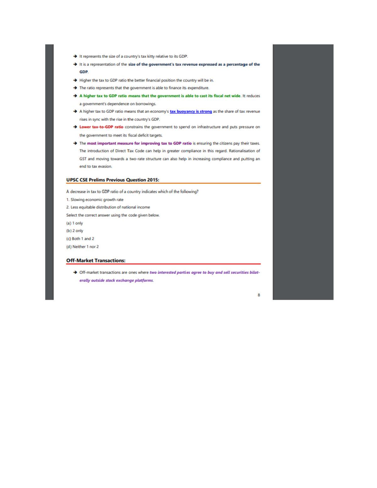 Pdf-8 - economy notes - Central Themes In Indian Economy - Studocu
