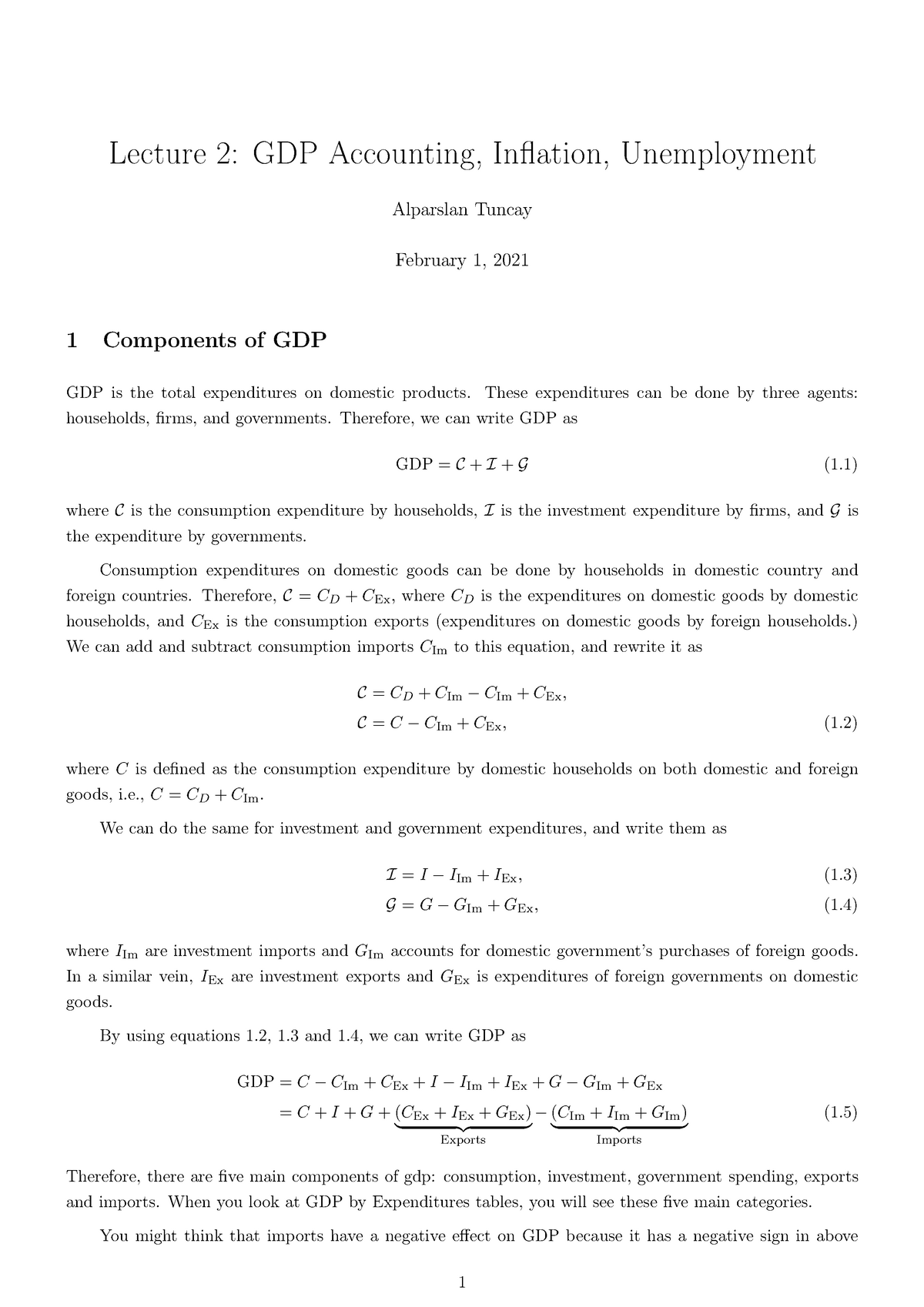 case study 2 gdp inflation and unemployment