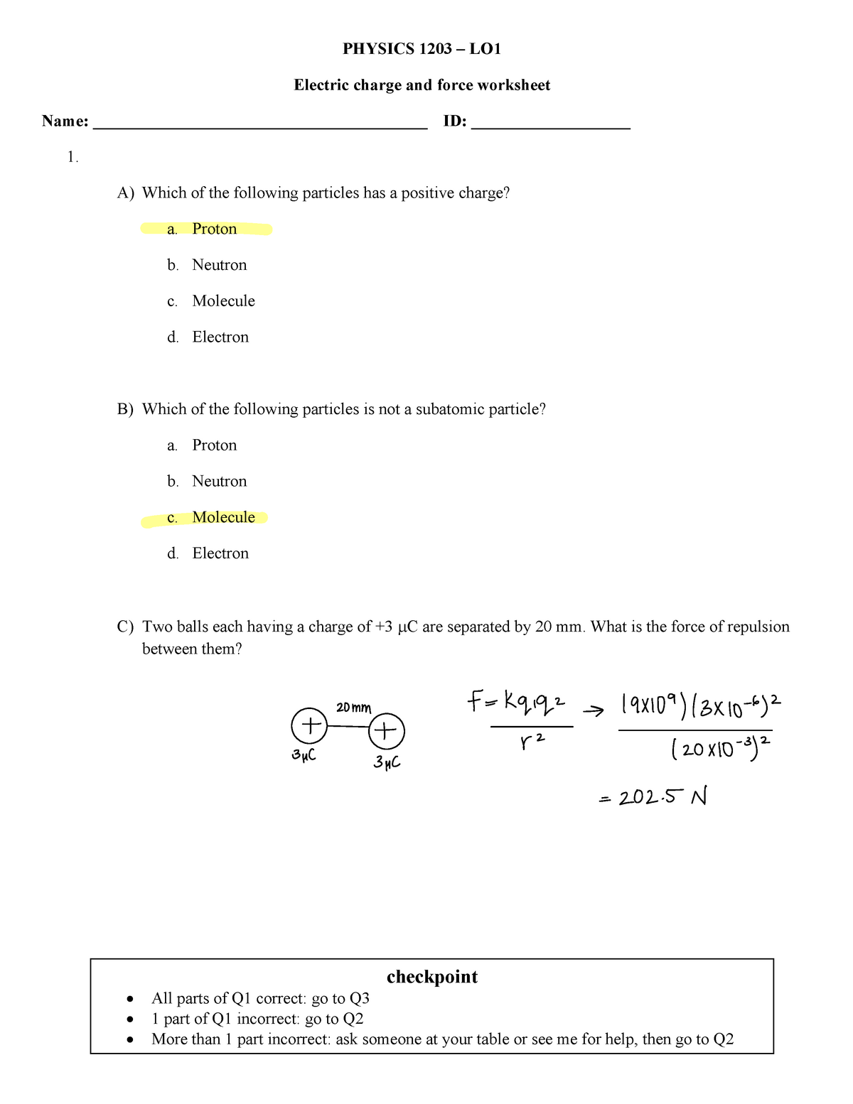 lo1-electric-charge-and-force-worksheet-physics-1203-lo-electric-charge-and-force