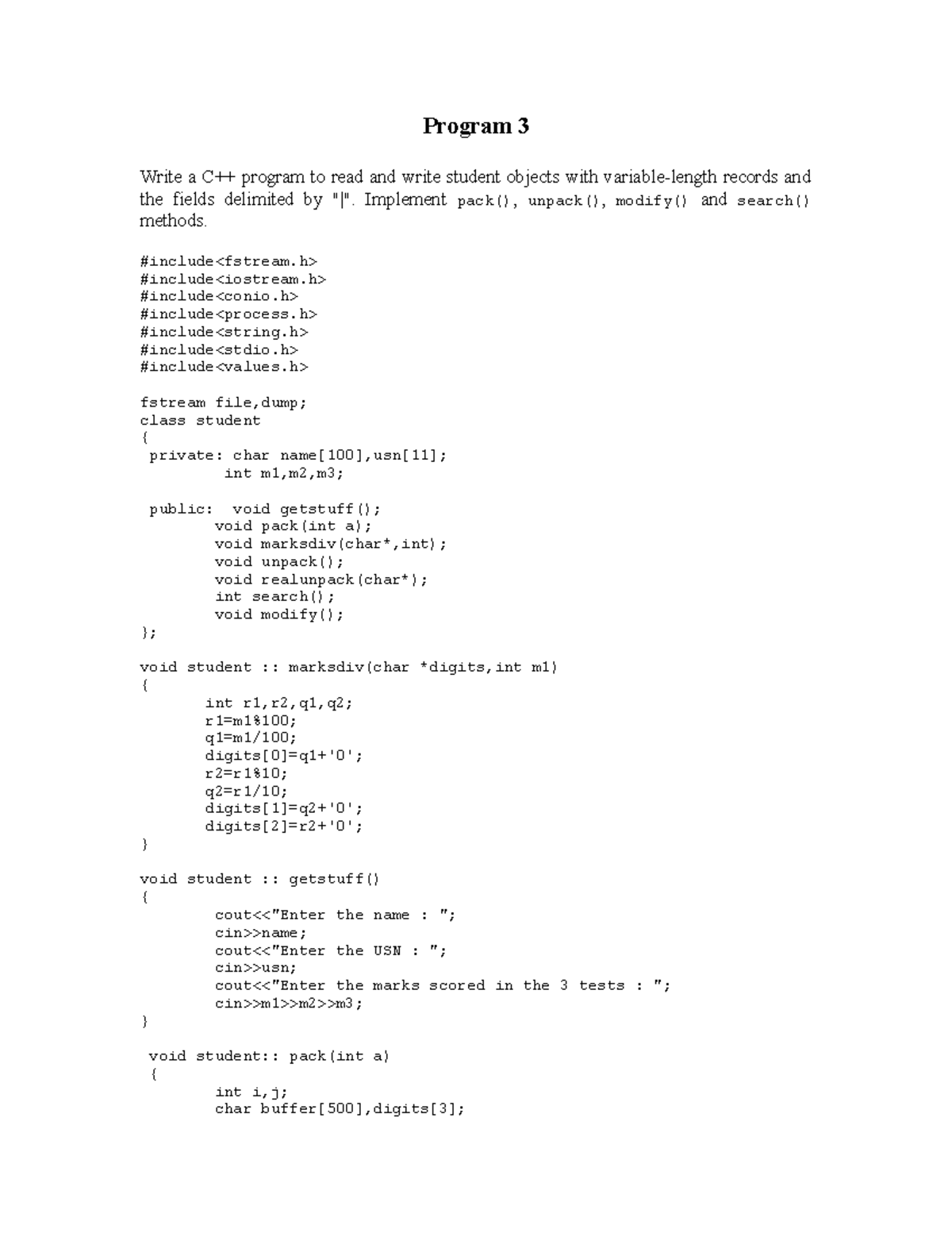 3pg - Turb0 C++ Activity Program 3 Write a program with question and ...