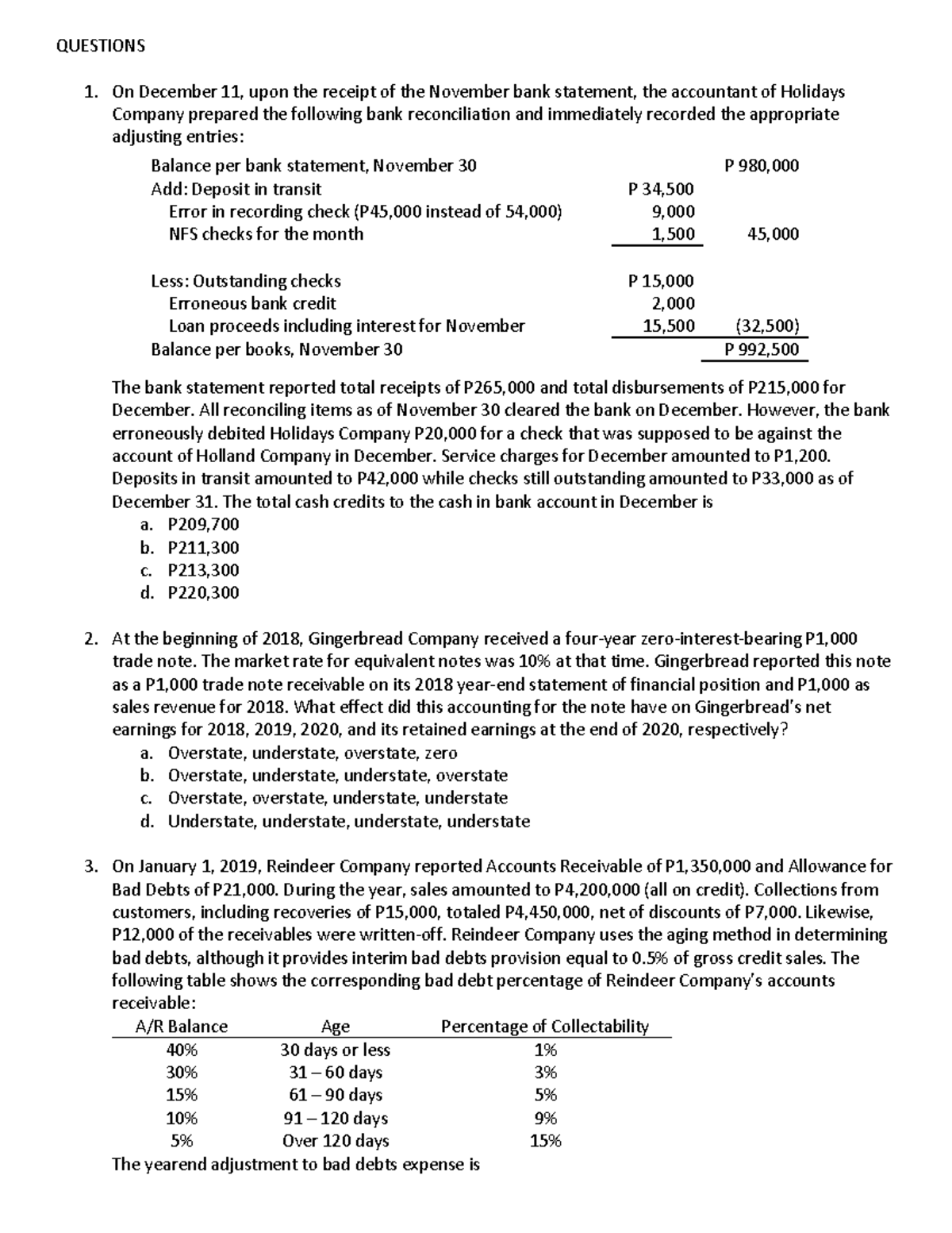 FAR Sample Updated - Intermediate Accounting For BSA CPA Reviewers ...