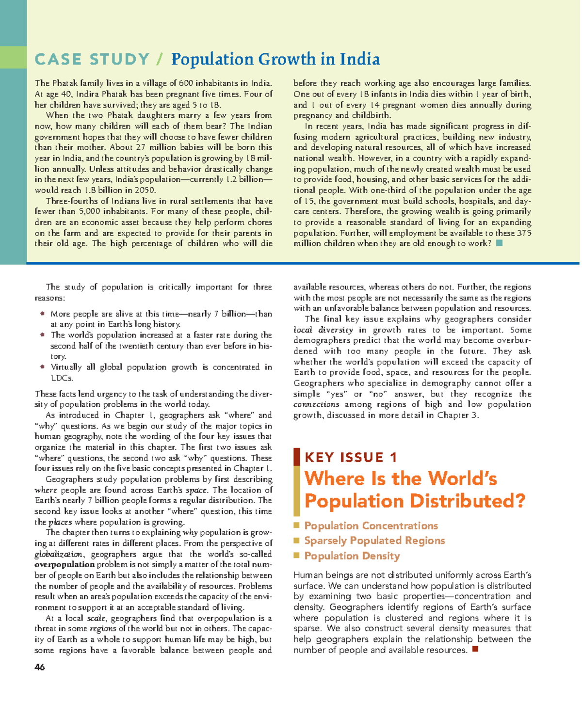 2 Population - Key Issue 1 Text-1 - CASE STUDY / Population Growth in ...