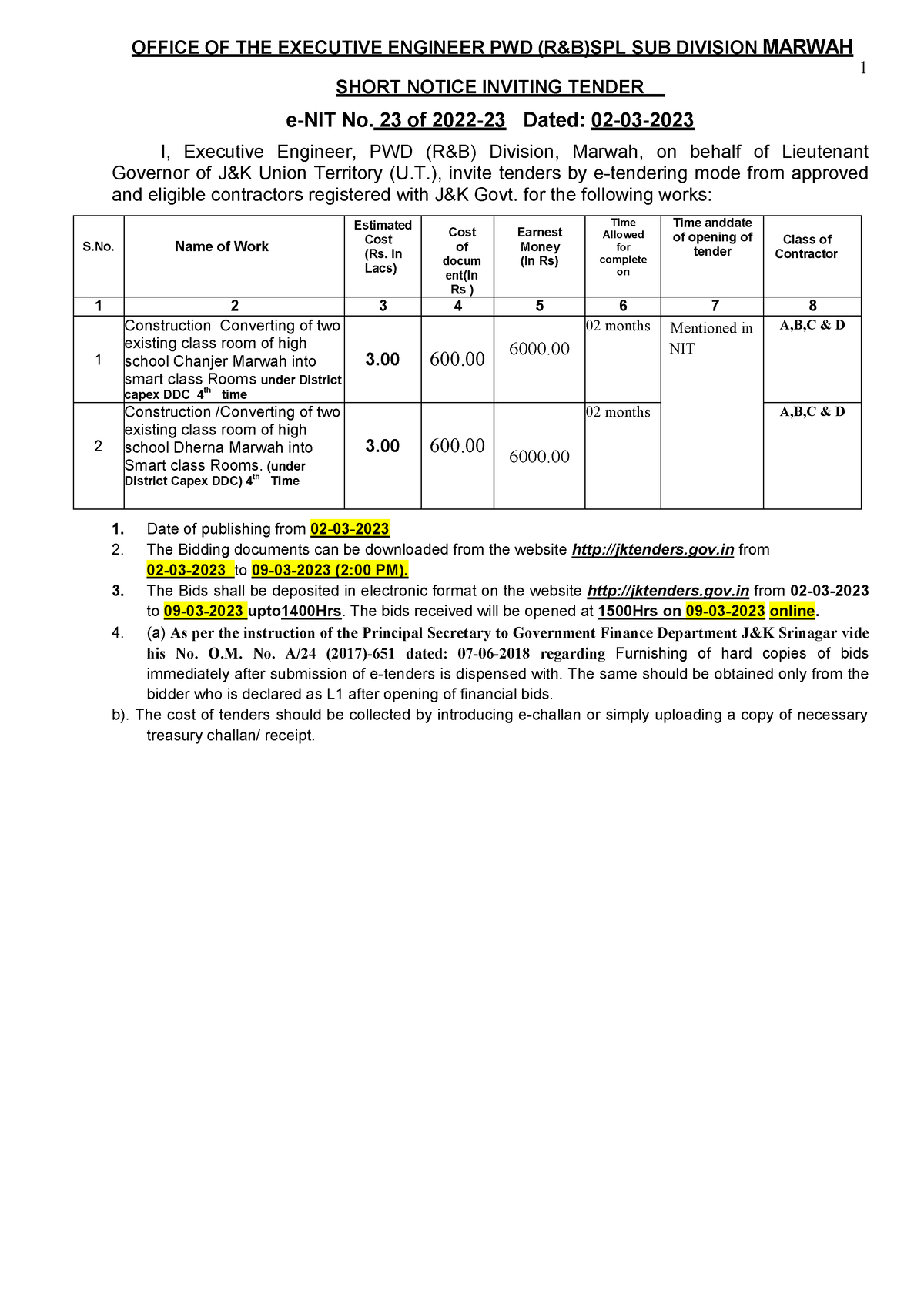 pwd-marwah-23-important-for-project-office-of-the-executive