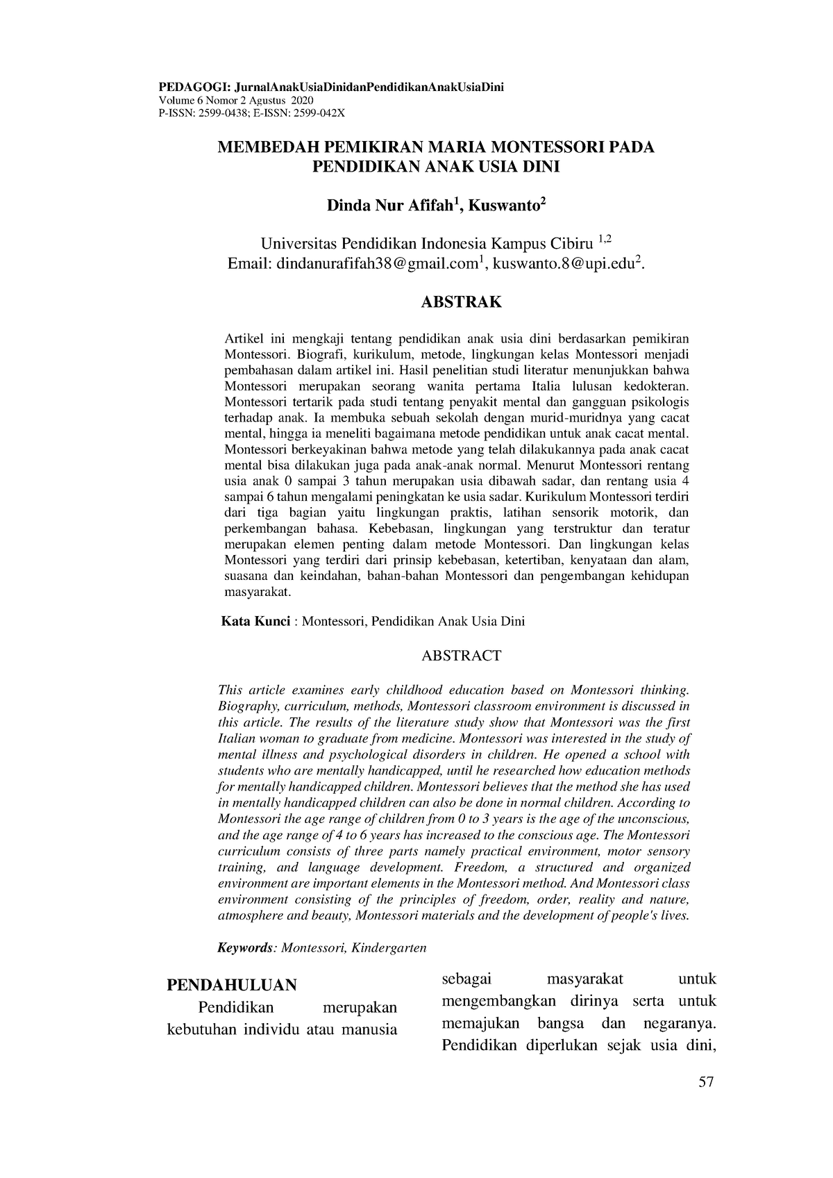 Jurnal Tugas 3 Montessori - PEDAGOGI ...