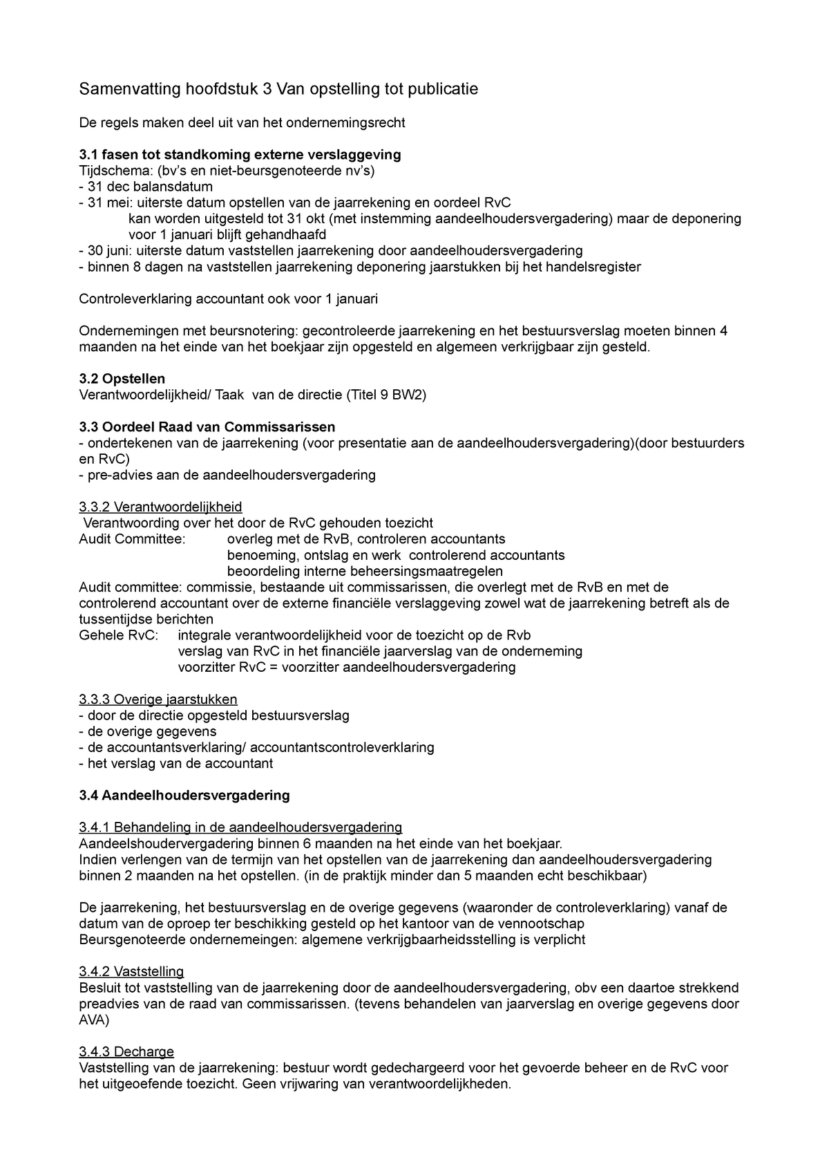 Samenvatting Hfd 3 - Samenvatting Hoofdstuk 3 Van Opstelling Tot ...