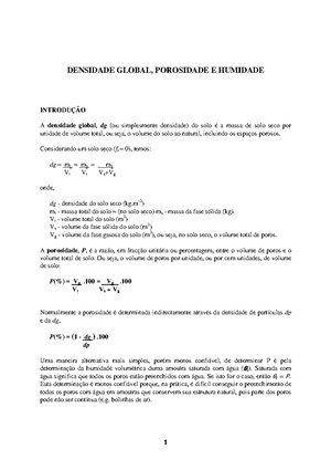 2. Densidade Particulas Prac - DENSIDADE DAS PARTÍCULAS INTRODUÇAO A ...