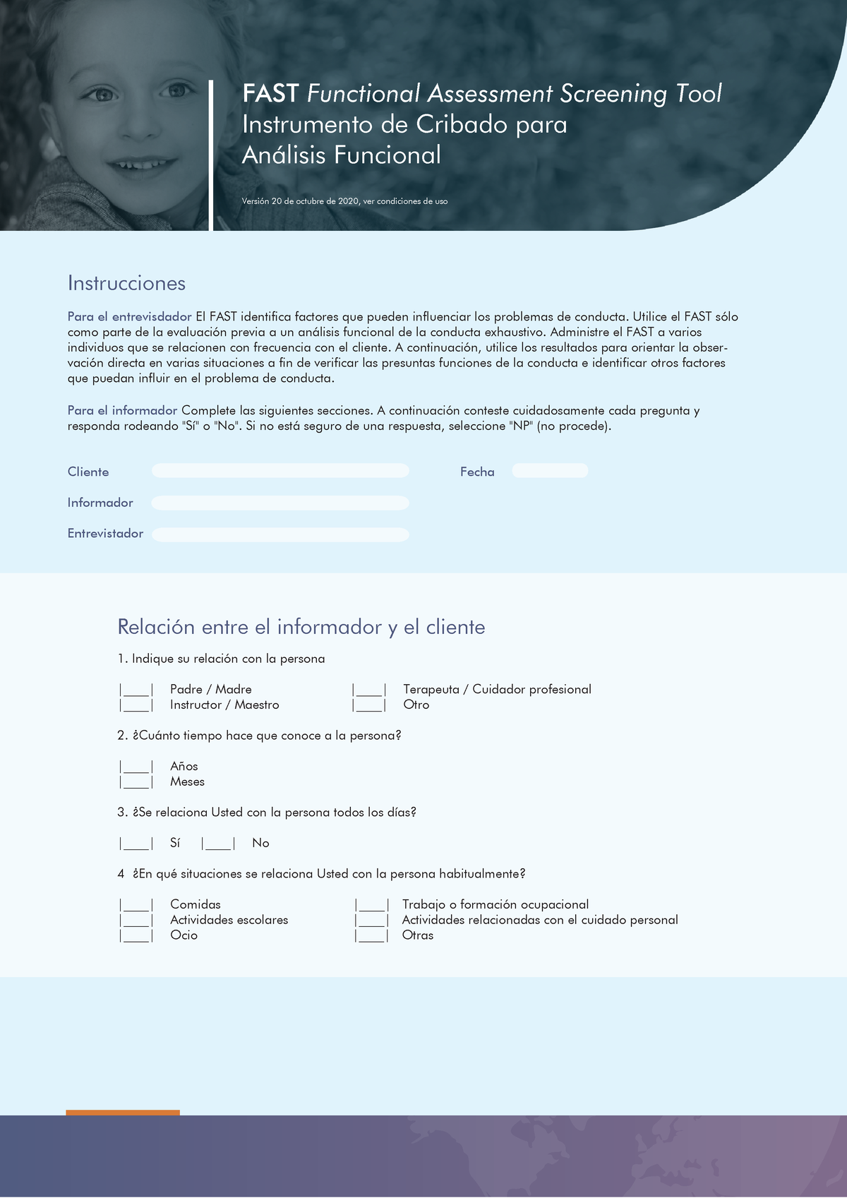 Fast Analisis Funcional Fast Functional Assessment Screening Tool Instrumento De Cribado Para 0437