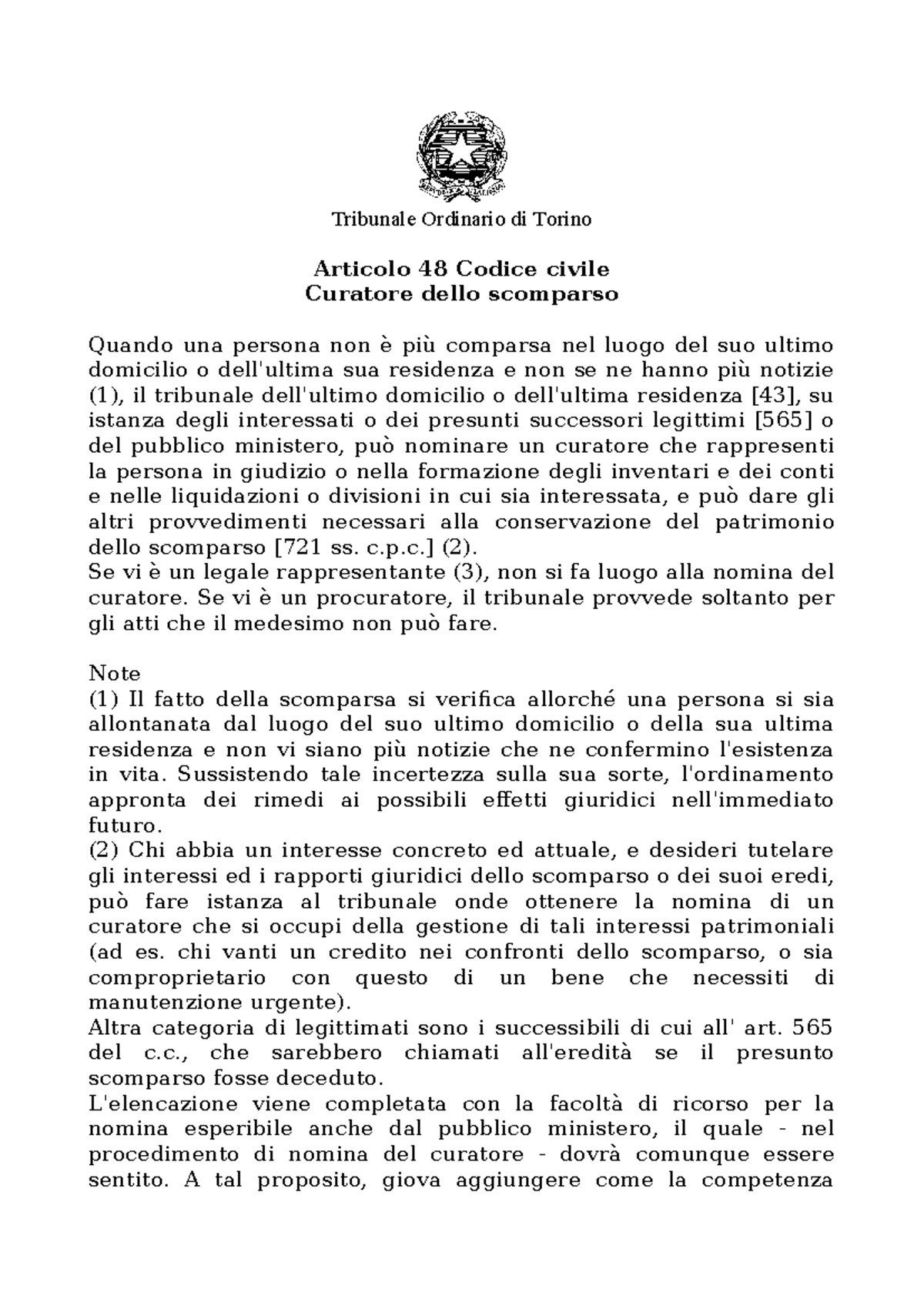 Art. 48 Codice Civile - Spiegazione Articolo 48 Costituzione ...