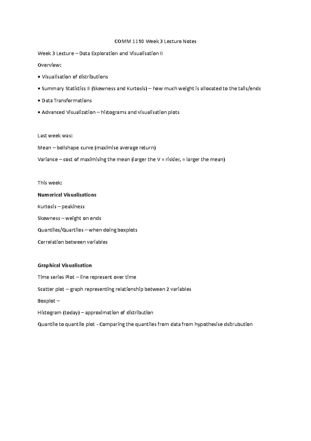 COMM 1190 Week 3 Lecture Notes - COMM1190 - UNSW Sydney - Studocu