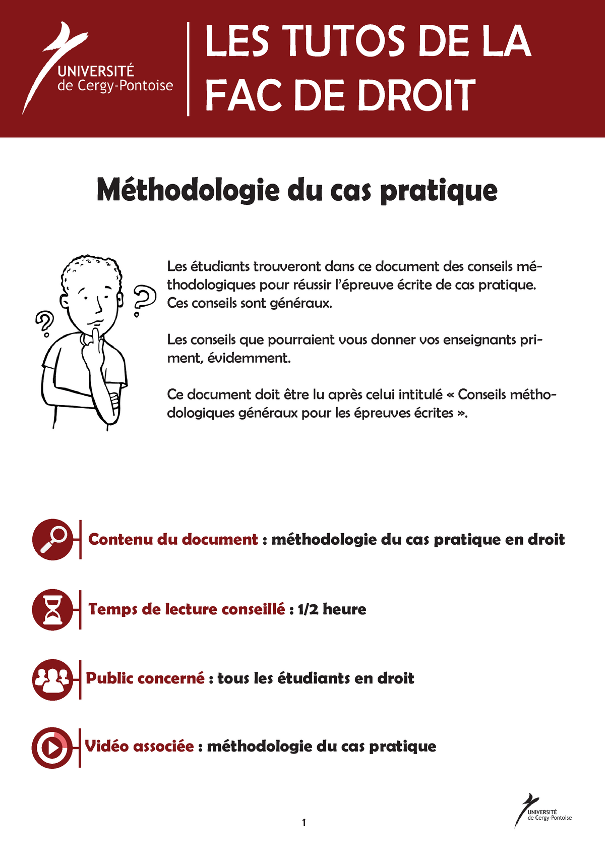 Tuto La M Thodologie Du Cas Pratique Droit Cergy Pontoise Studocu