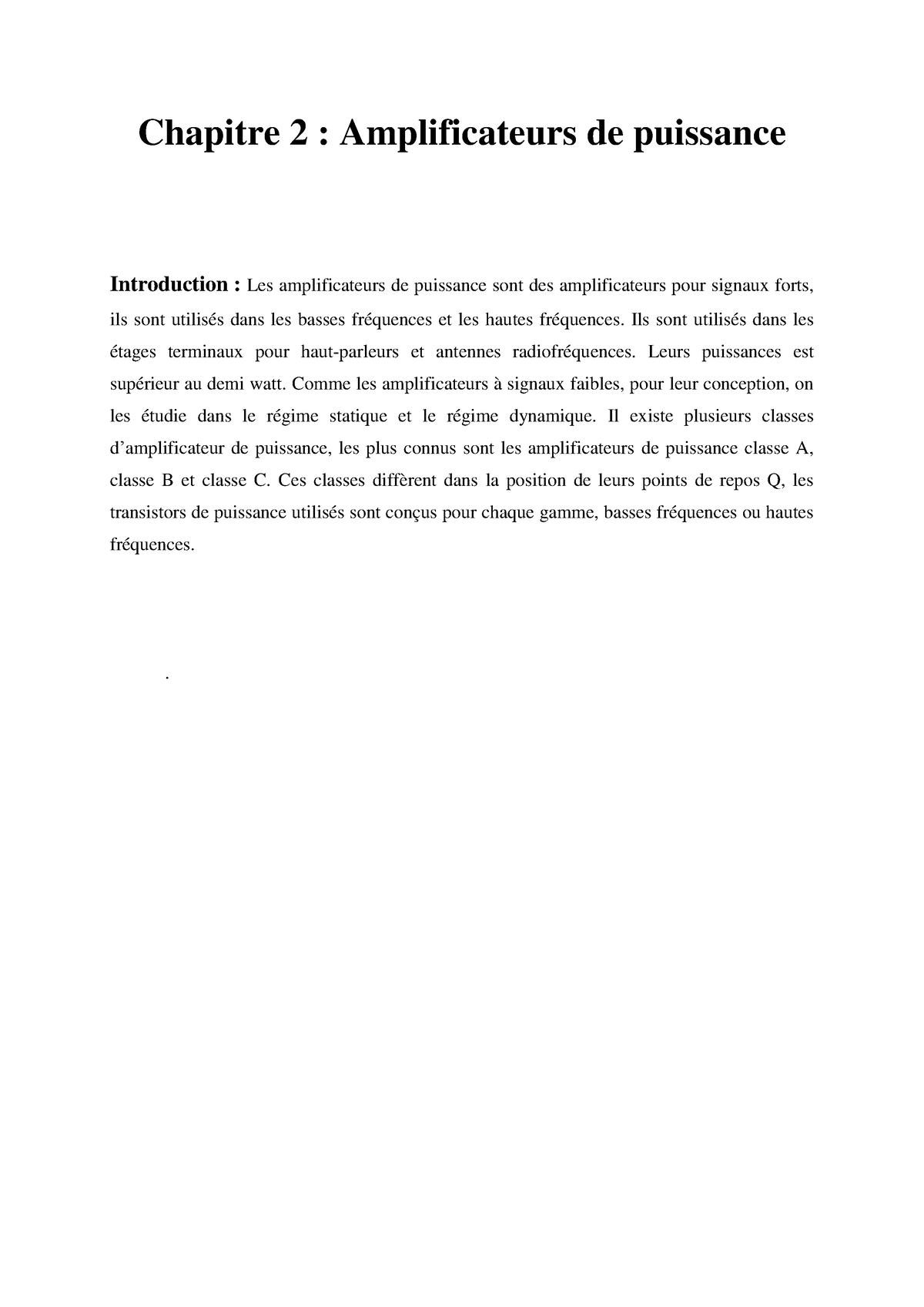 Amplificateurs De Puissance - Ils Sont Utilisés Dans Les étages ...