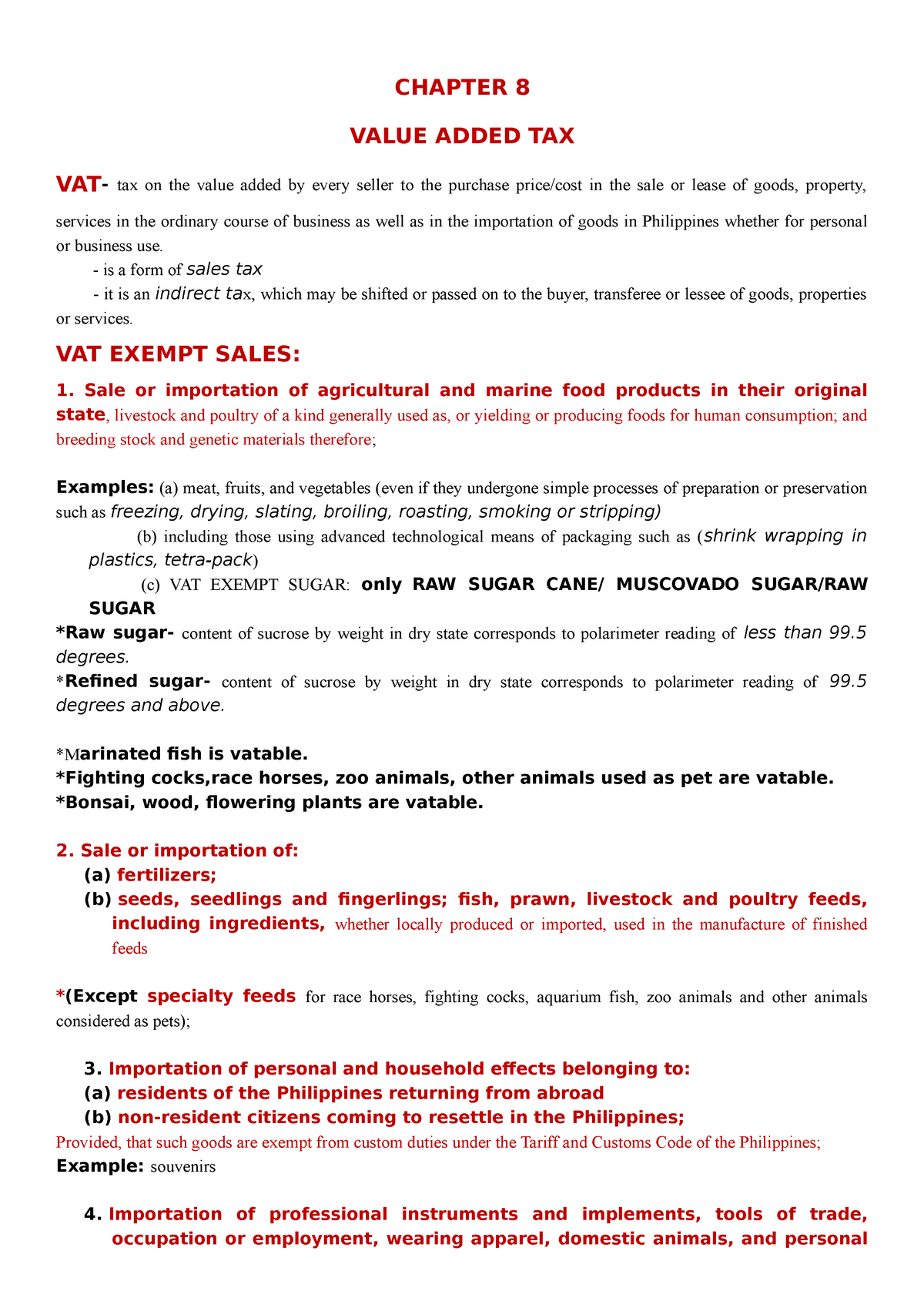 VAT Chapter 8 TAX Just Tax CHAPTER 8 VALUE ADDED TAX VAT Tax On 