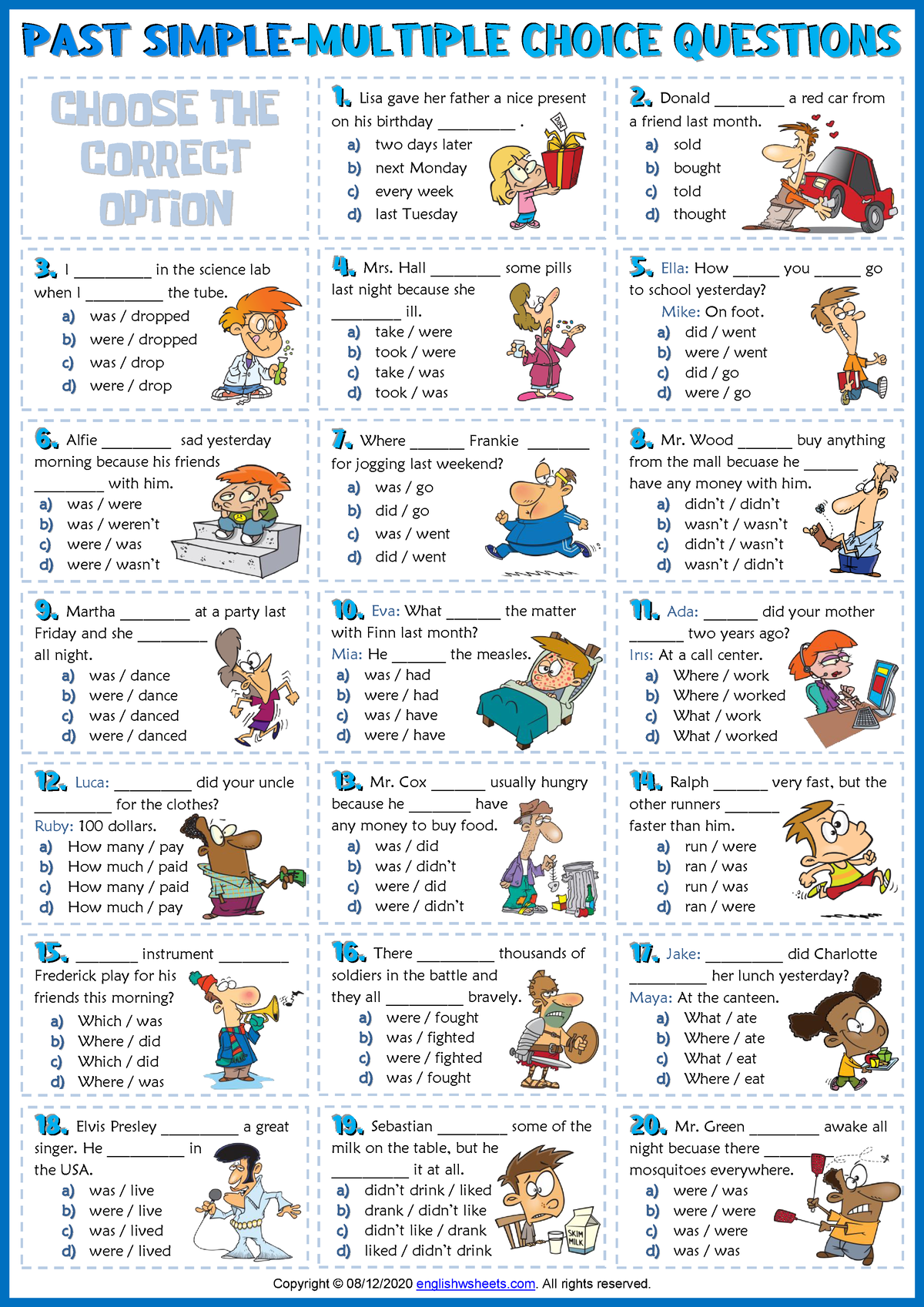 past-simple-esl-printable-multiple-choice-questions-worksheet-p-p-p-a