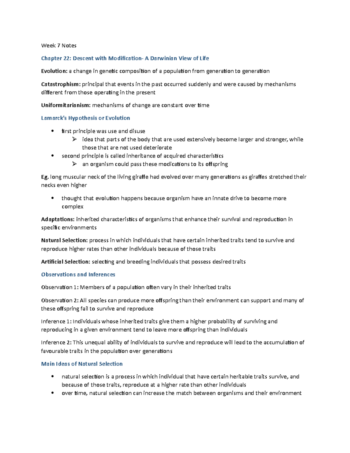 7 - Lecture notes - Week 7 Notes Chapter 22: Descent with Modification ...