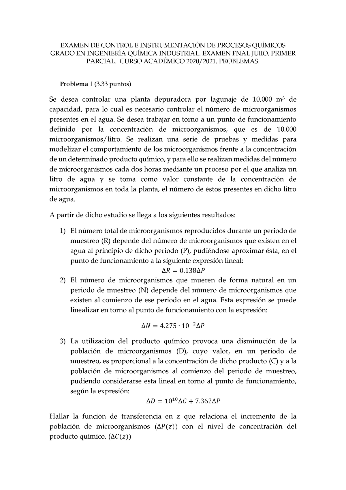 Examen Final Julio 2021resuelto - EXAMEN DE CONTROL E INSTRUMENTACI”N ...