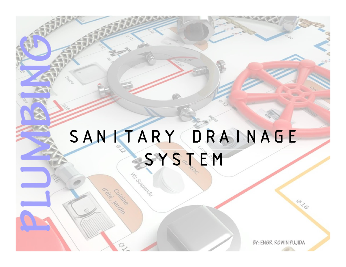 6. Sanitary Drainage Sytems - SANITARY DRAINAGE SYSTEM Sanitary Piping ...