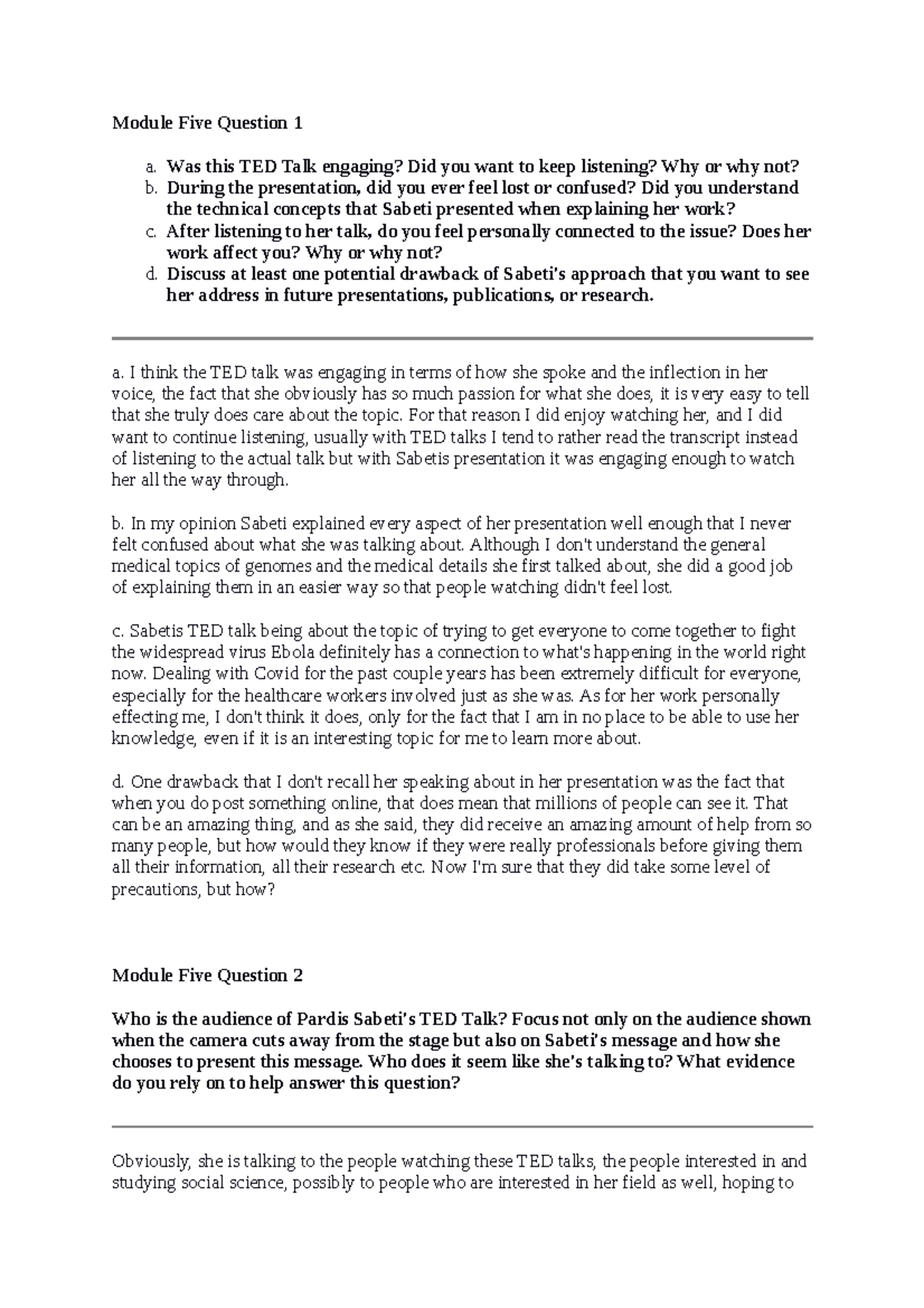 Alysha Rigg SCS 200 Applied Social Sciences+ - Module Five Question 1 a ...