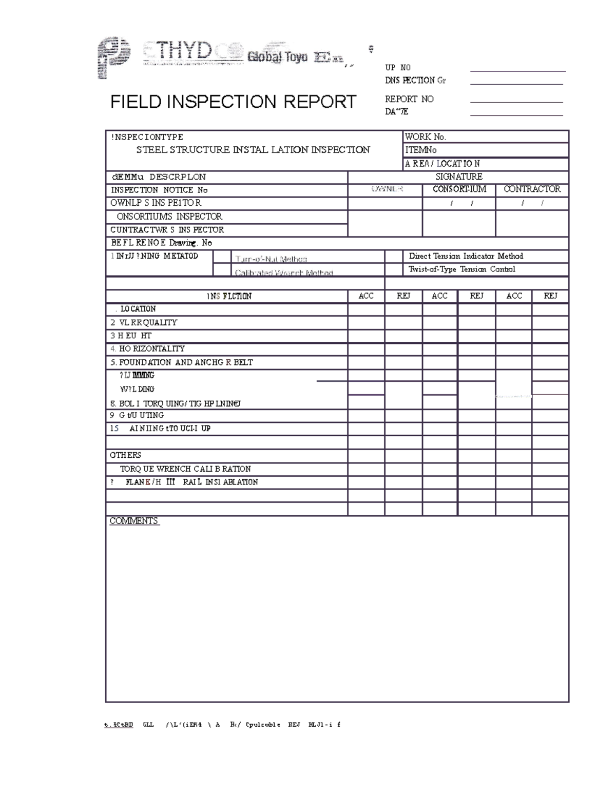 Method statement for steel structure amp erectionpdf - ’” UP NO DNS ...