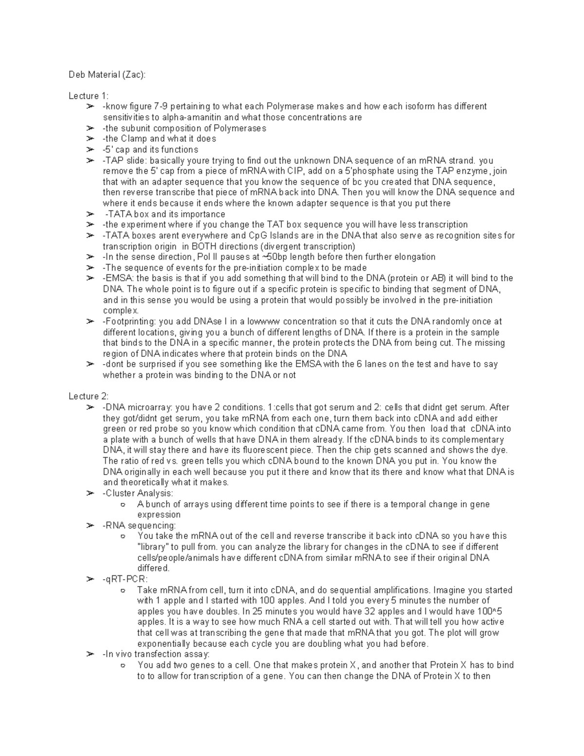 Deb Material - Lecture notes deb - Deb Material (Zac): Lecture 1: -know ...