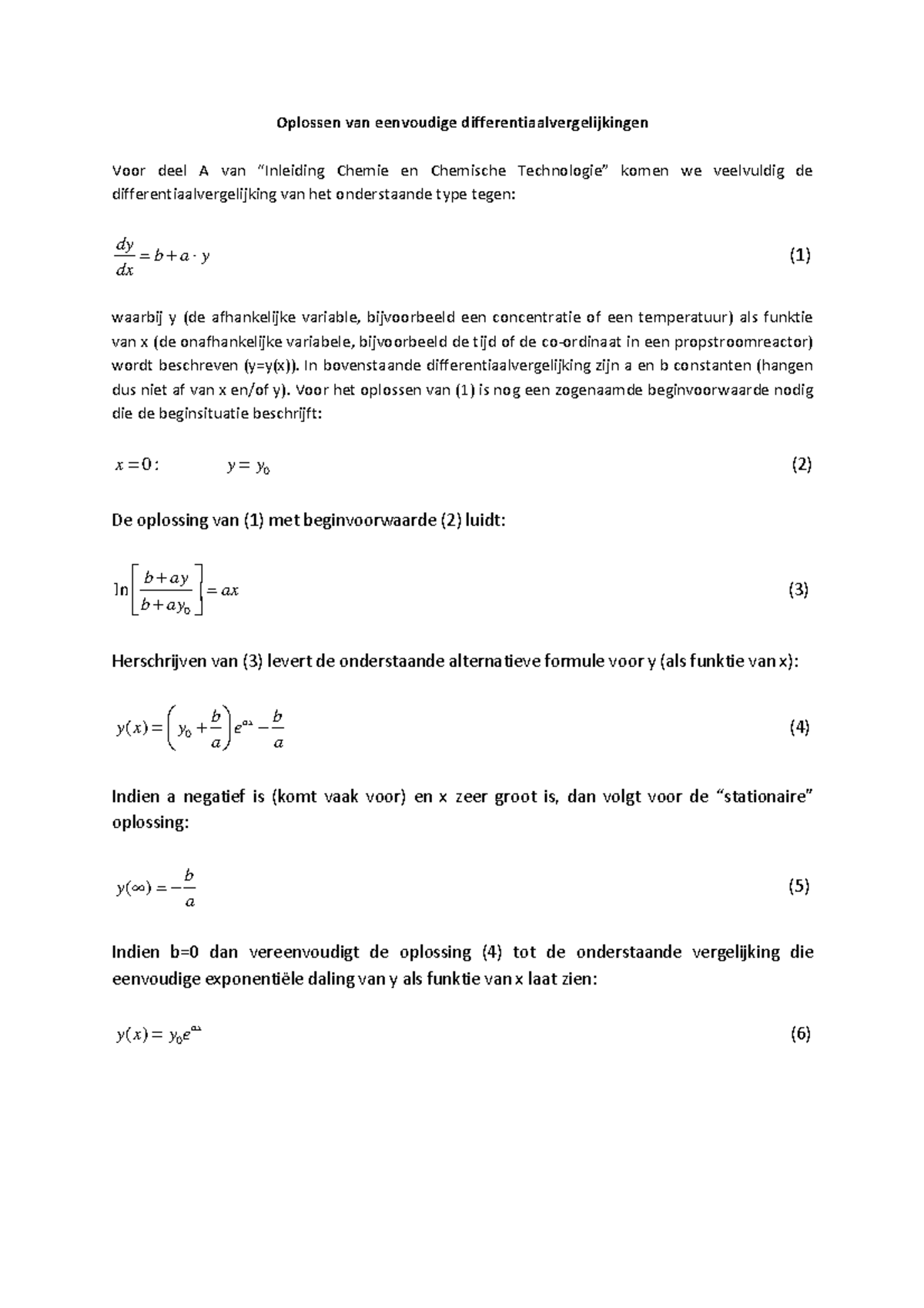 Differentiaal Vergelijking Oplossen - Oplossen Van Eenvoudige ...