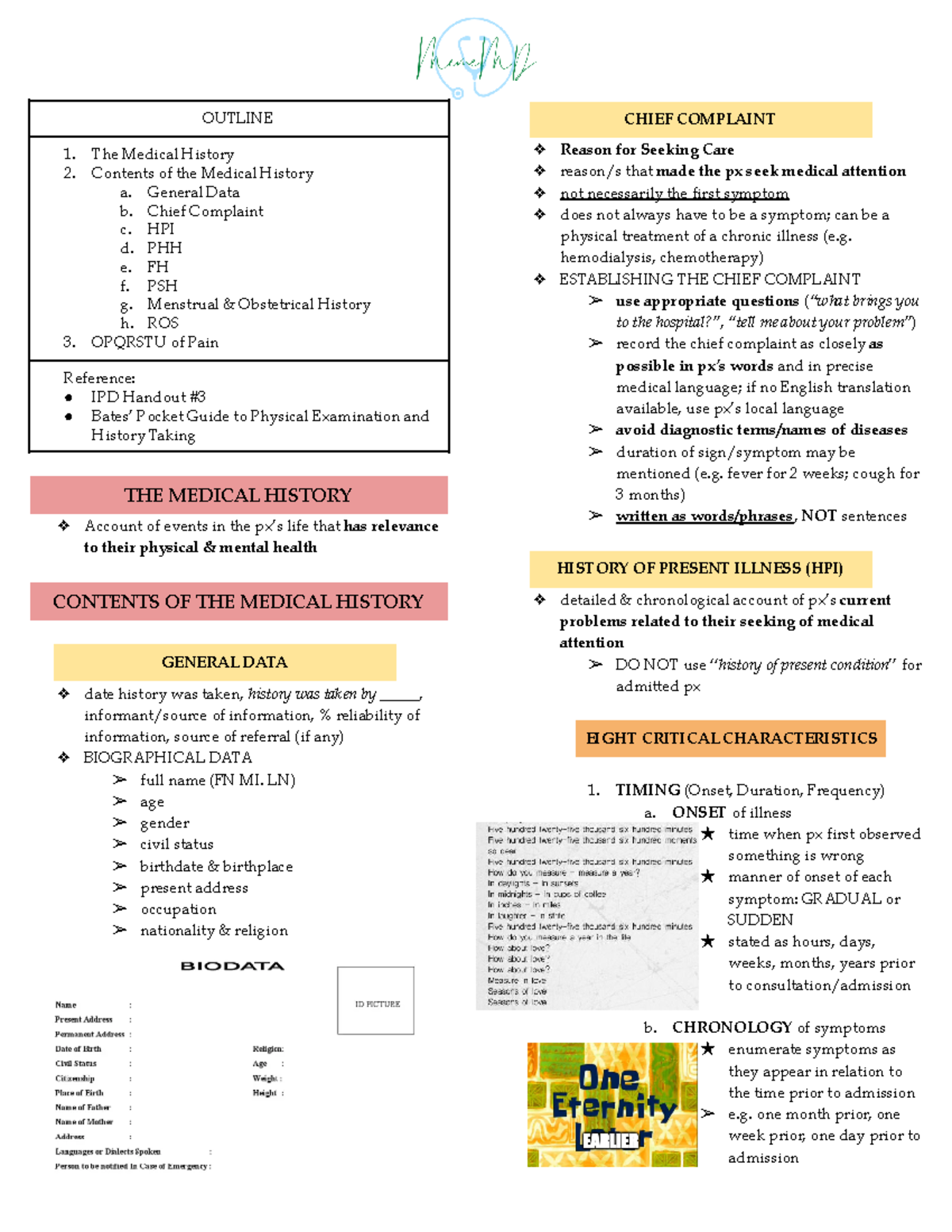 medical-history-general-data-b-chief-complaint-c-hpi-d-phh-e-fh-f