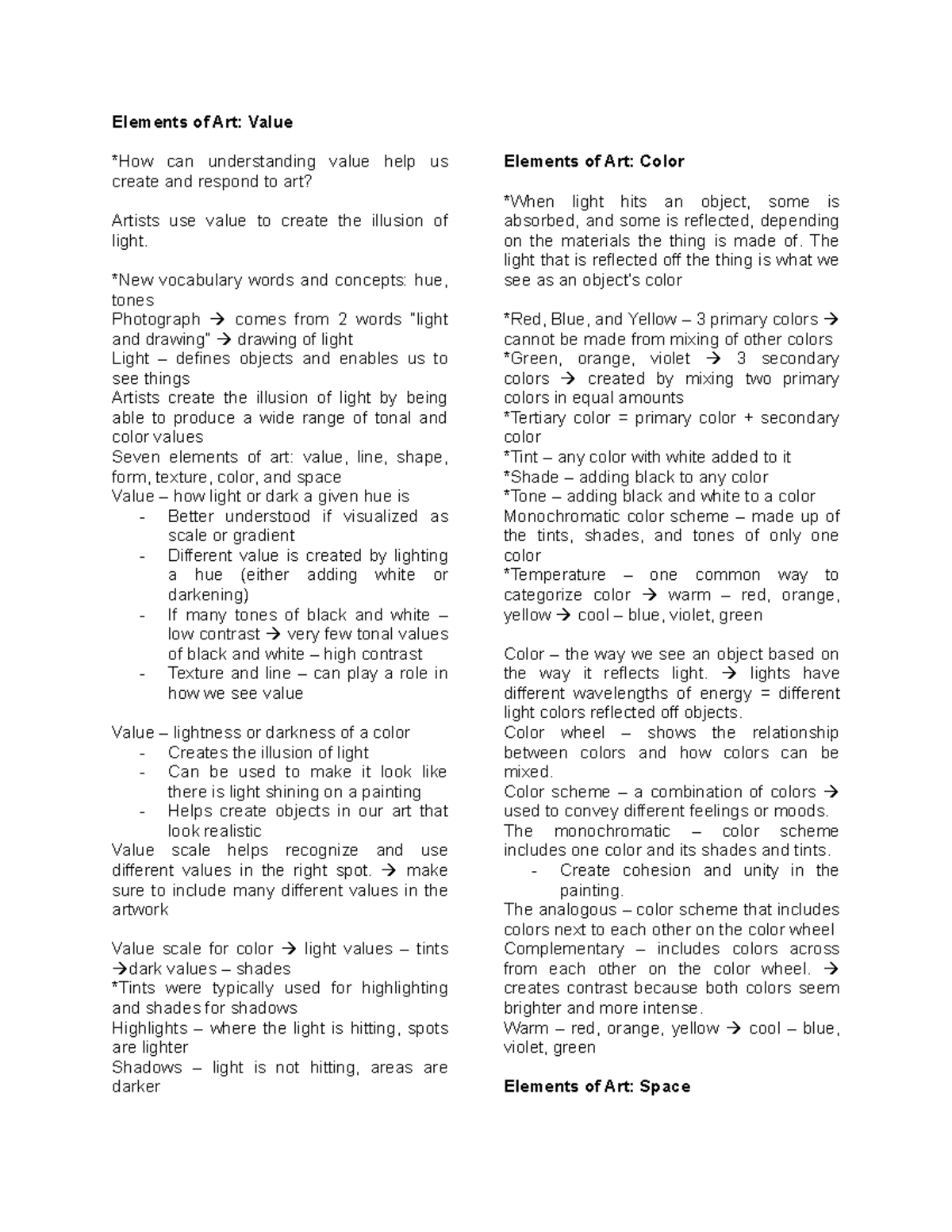 gart-midterm-elements-of-art-value-how-can-understanding