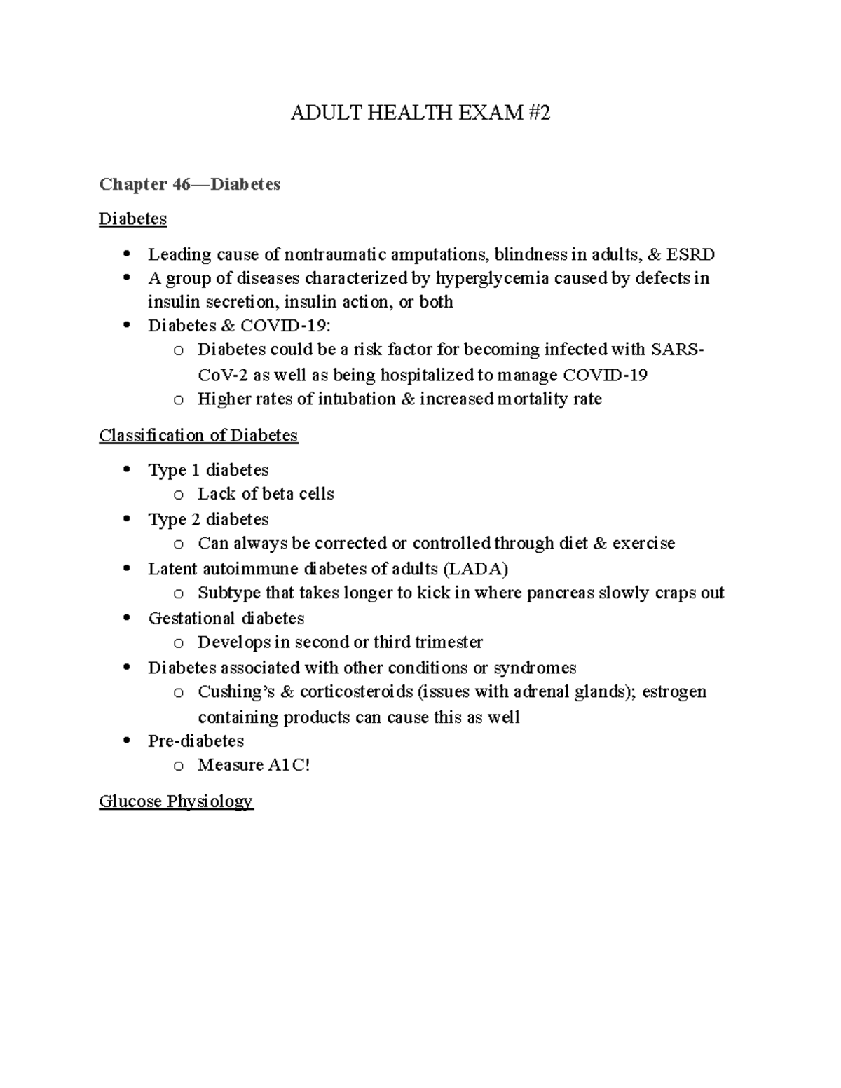 Adult health exam 2 - Notes from a student who received an A in the ...