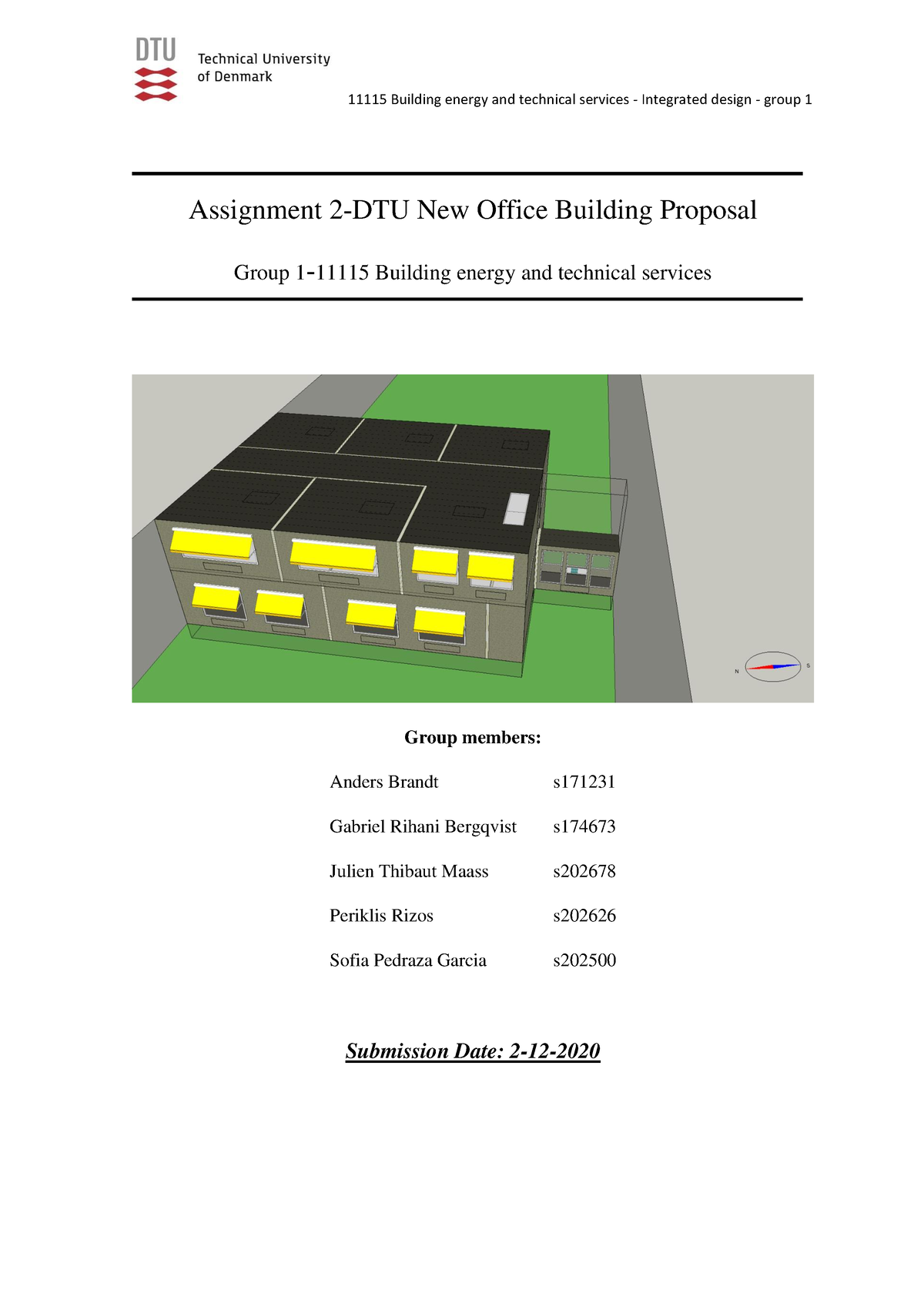 Kopi Af Assignment 2 Group 1 Assignment 2 Dtu New Office Building Proposal Group 1 11115 2655
