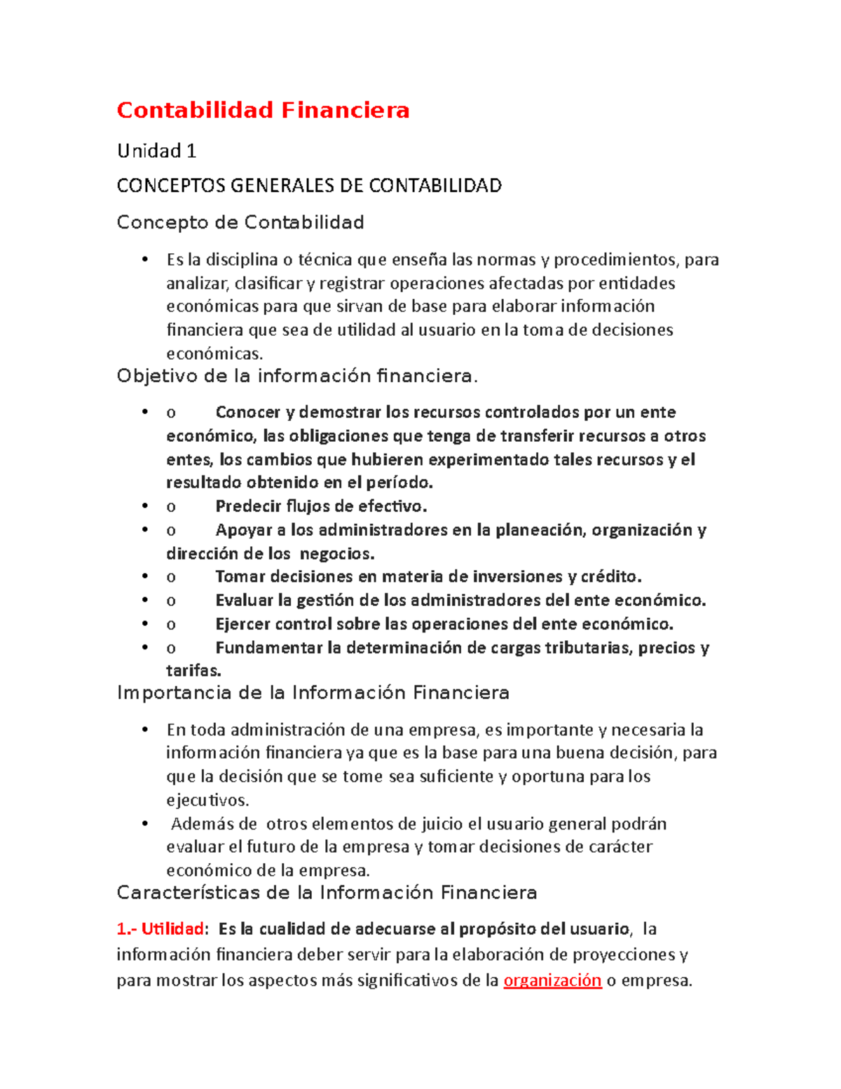 Resumen De La Unidad 1 De La Materia Contabilidad Financiera ...