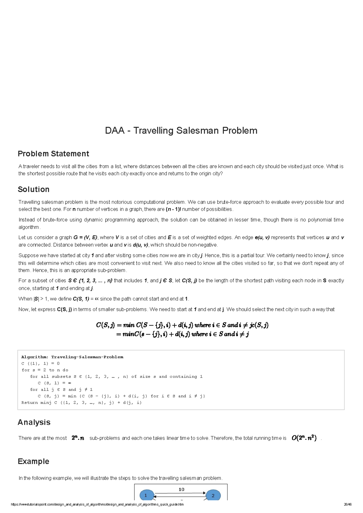 DAA travelling salesman WORKSHEET - 4/8/2020 DAA - Quick Guide ...